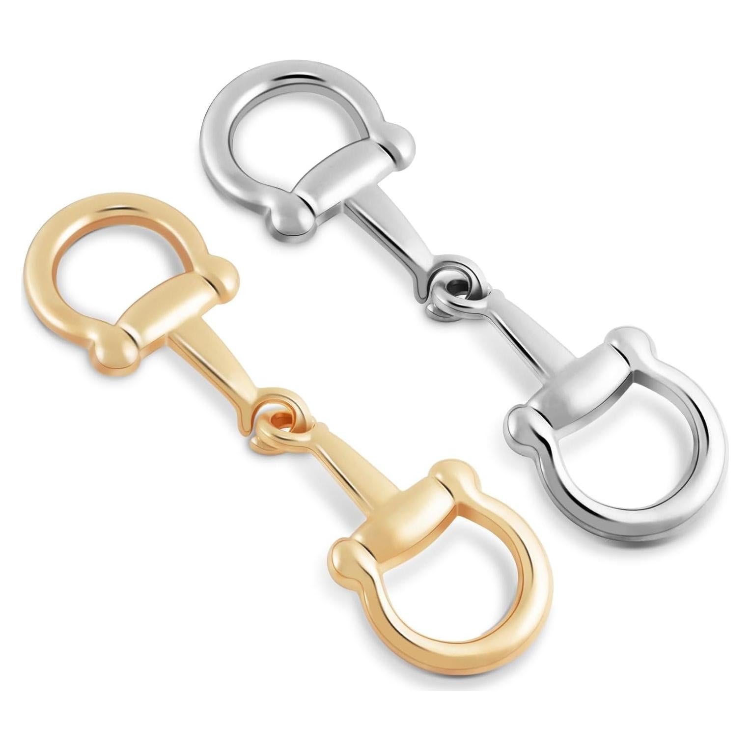 2 Hebillas de Anillo para Bufanda CooBigo Oro y Plata