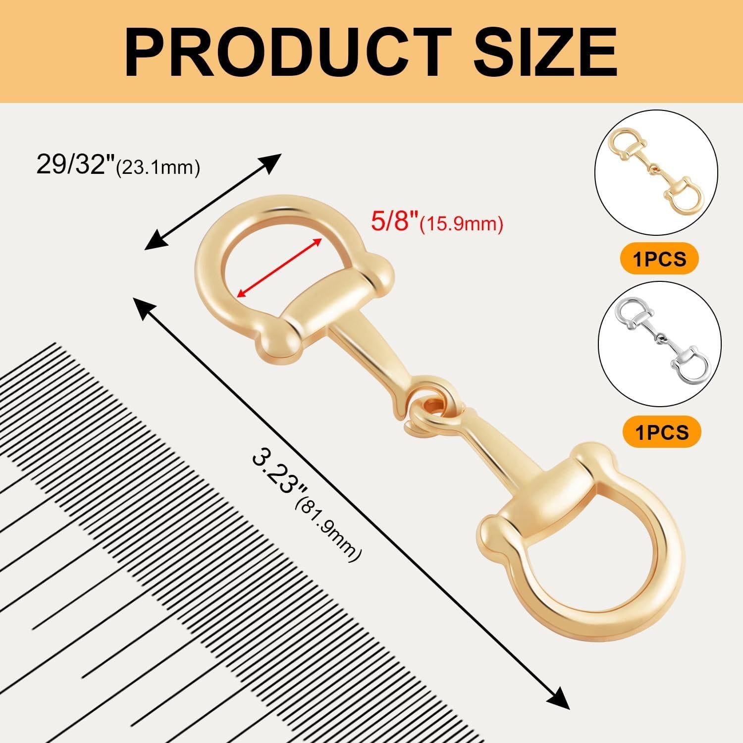 2 Hebillas de Anillo para Bufanda CooBigo Oro y Plata