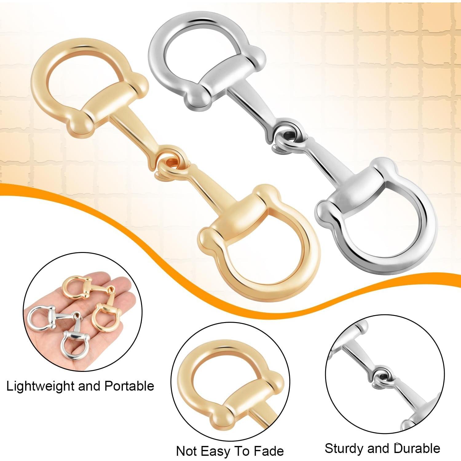 2 Hebillas de Anillo para Bufanda CooBigo Oro y Plata