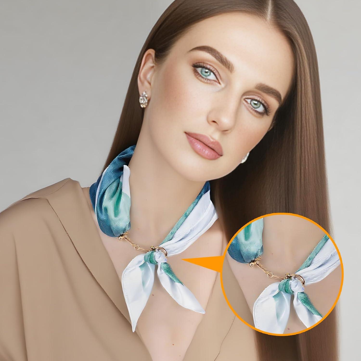 2 Hebillas de Anillo para Bufanda CooBigo Oro y Plata