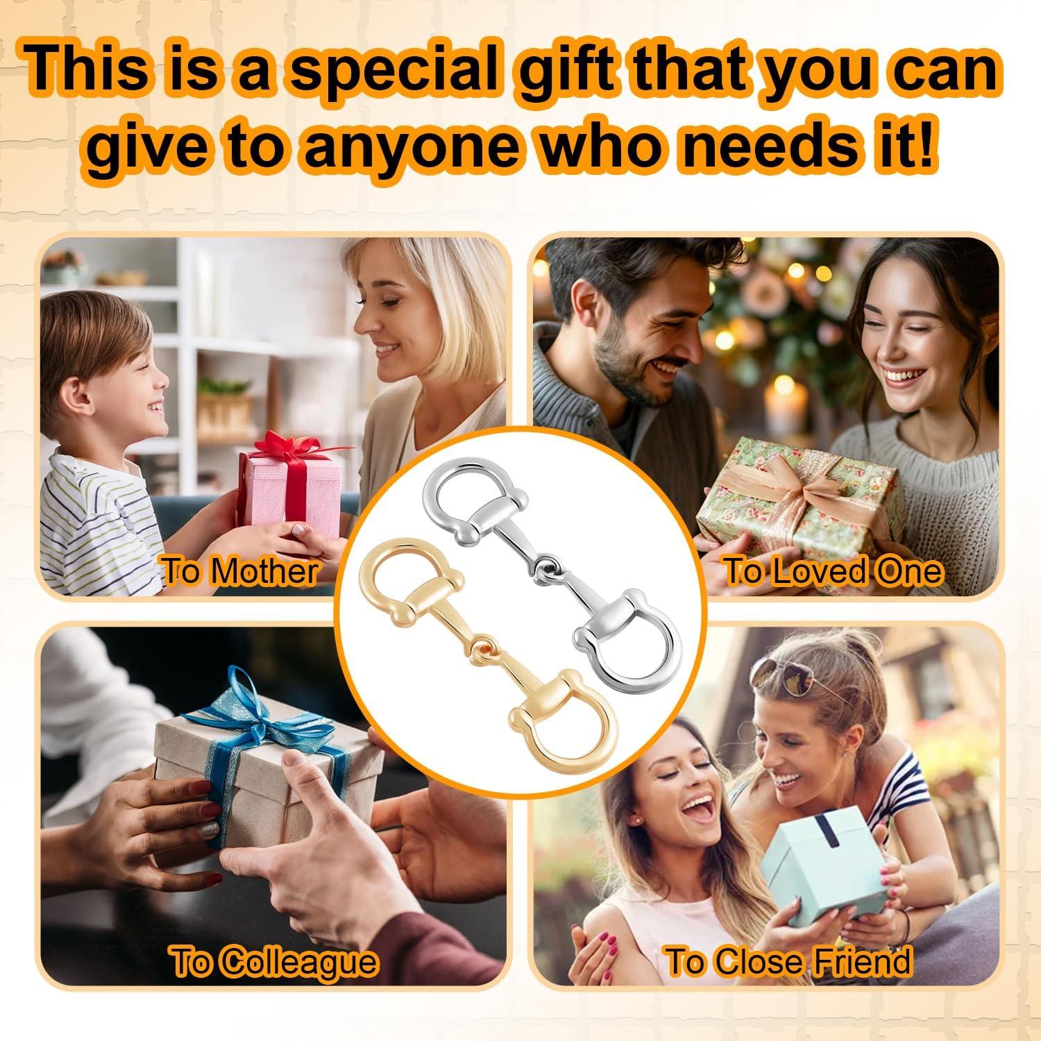 2 Hebillas de Anillo para Bufanda CooBigo Oro y Plata