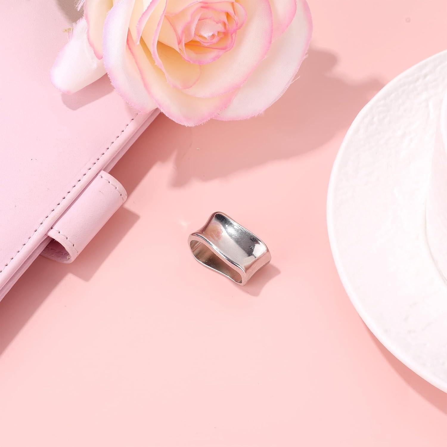 Anillo de Bufanda Plateado Mikovivi 2.5x1.4cm Accesorios Mujer