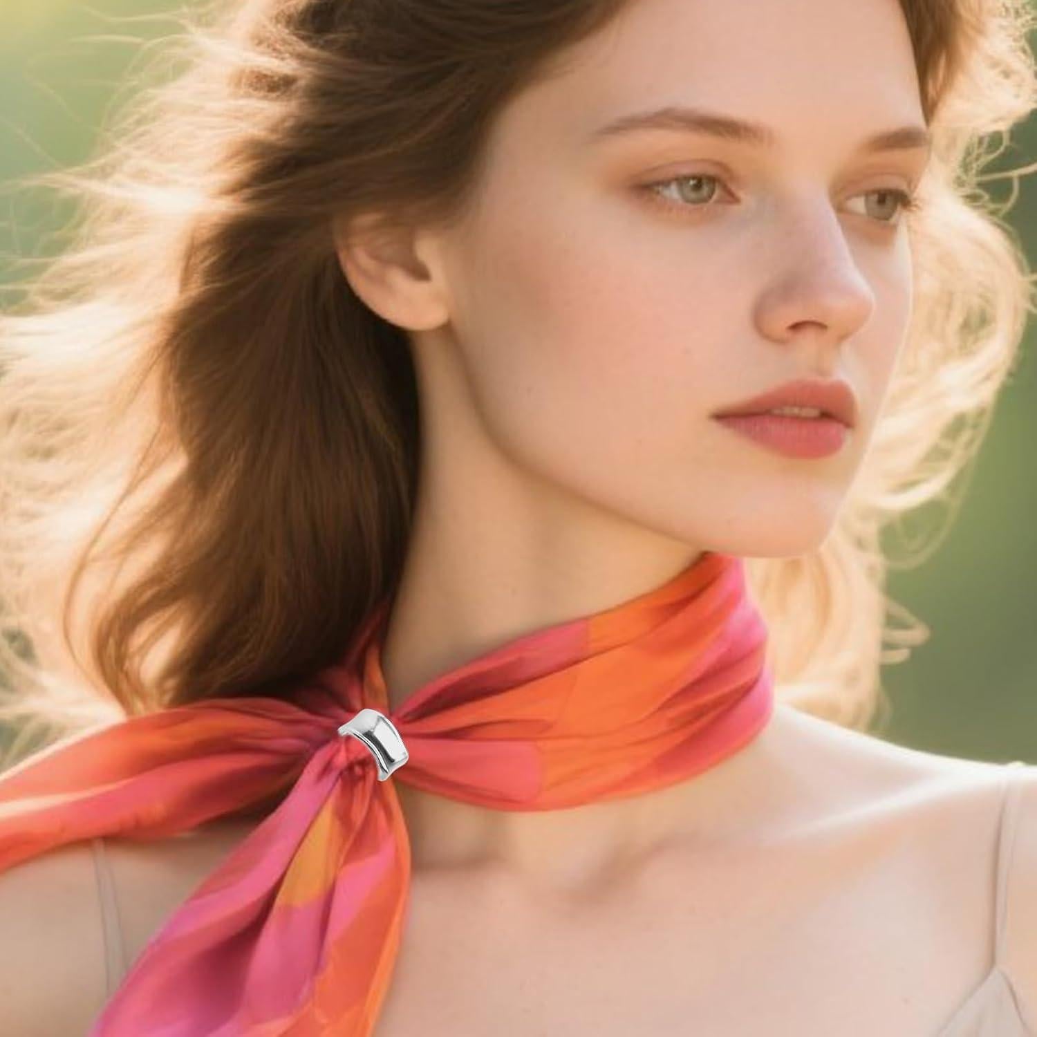 Anillo de Bufanda Plateado Mikovivi 2.5x1.4cm Accesorios Mujer