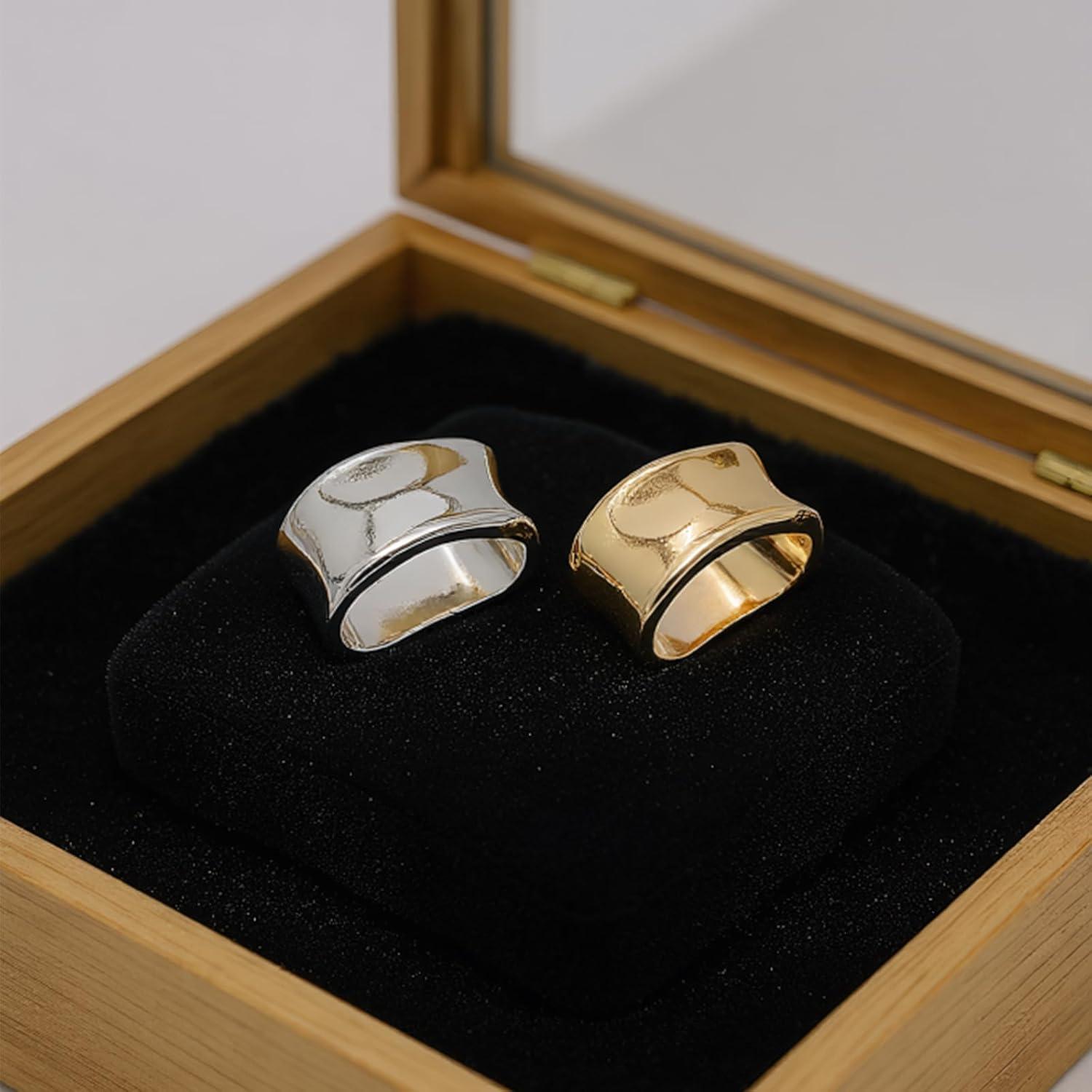 Anillo de Bufanda de Metal LUODAKA - 3 Piezas Plata, Oro, Rosa