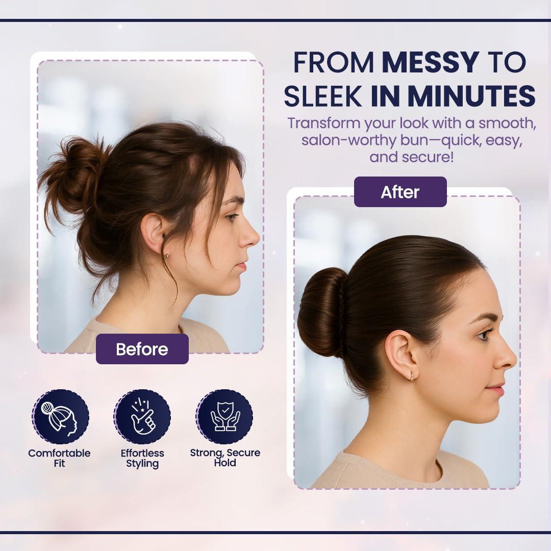 Fabricante de moño francés Andlane - Paquete de 2 - Marrón