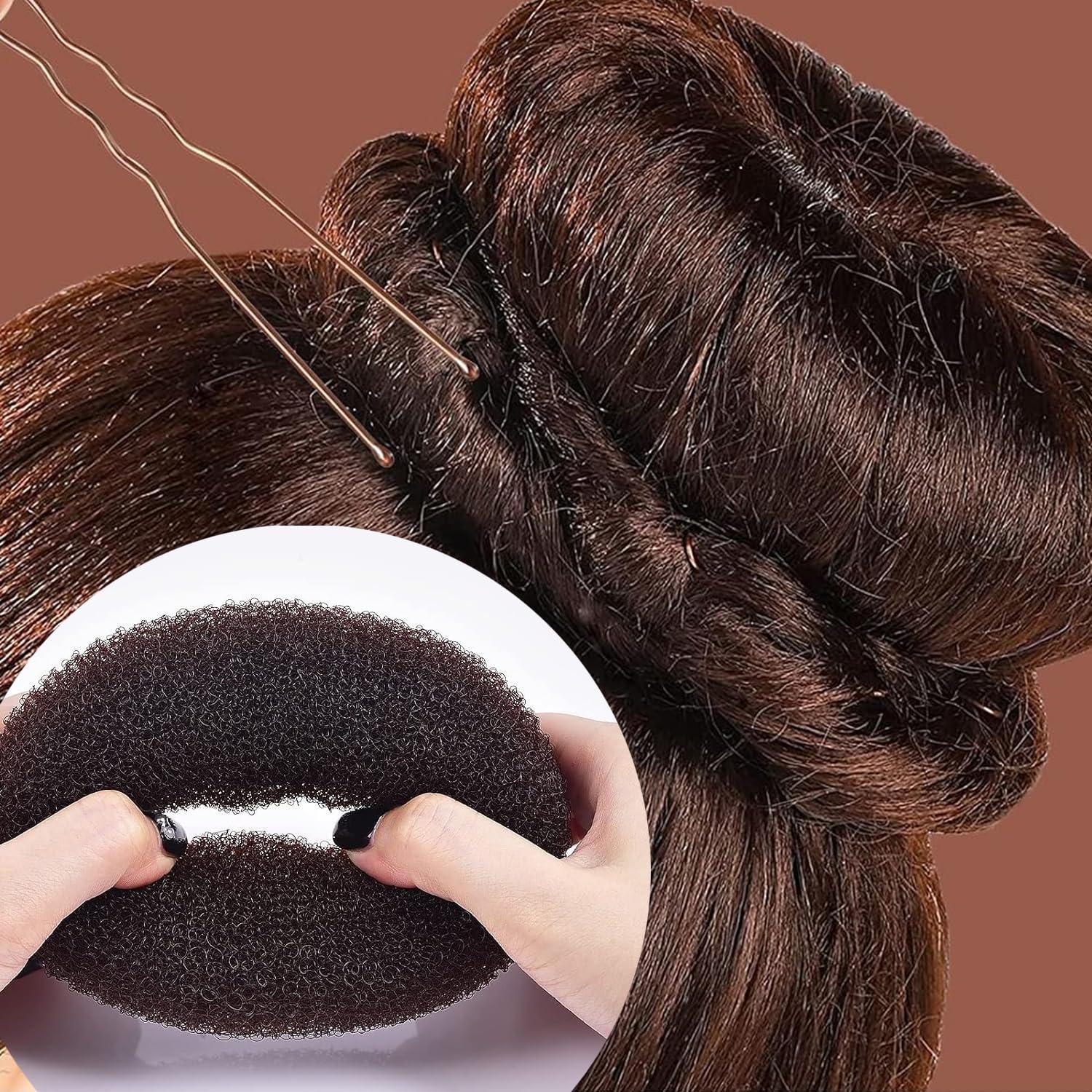 Set de Donas para Moños Fuzhou - 3 Tamaños + Horquillas