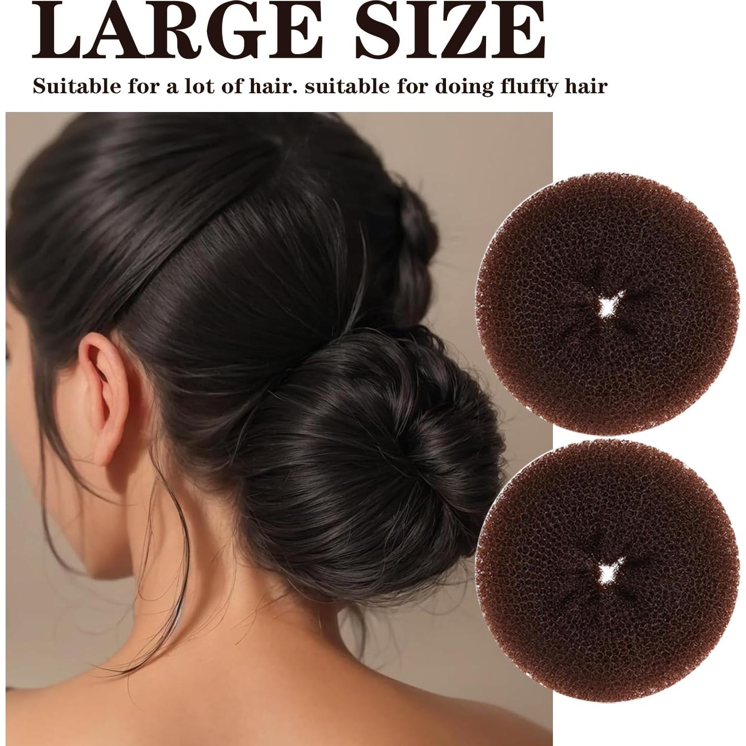 Set de Donas para Moños Fuzhou - 3 Tamaños + Horquillas