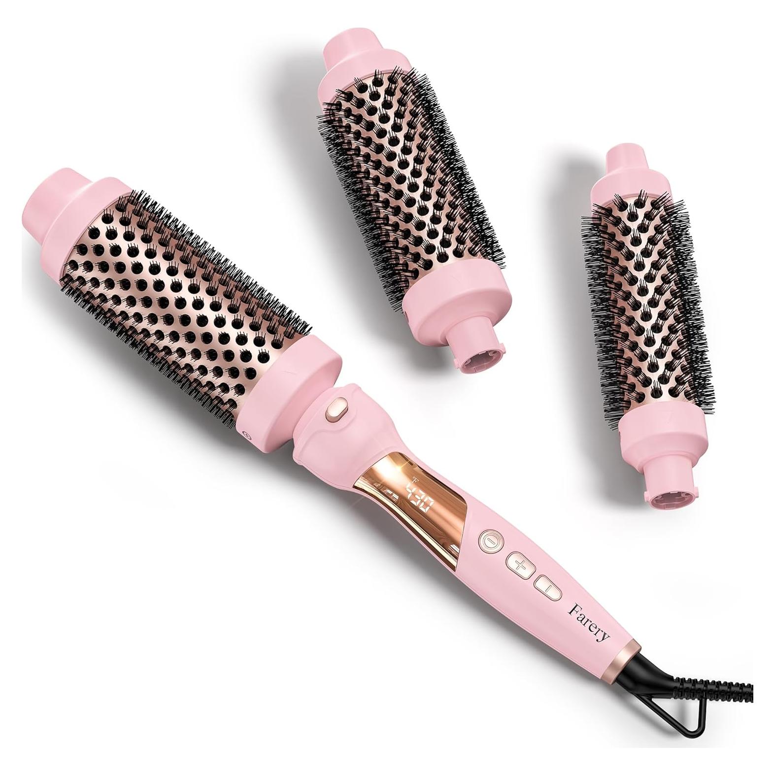 Juego de Cepillos Térmicos FARERY 3 en 1 con 3 Barriles