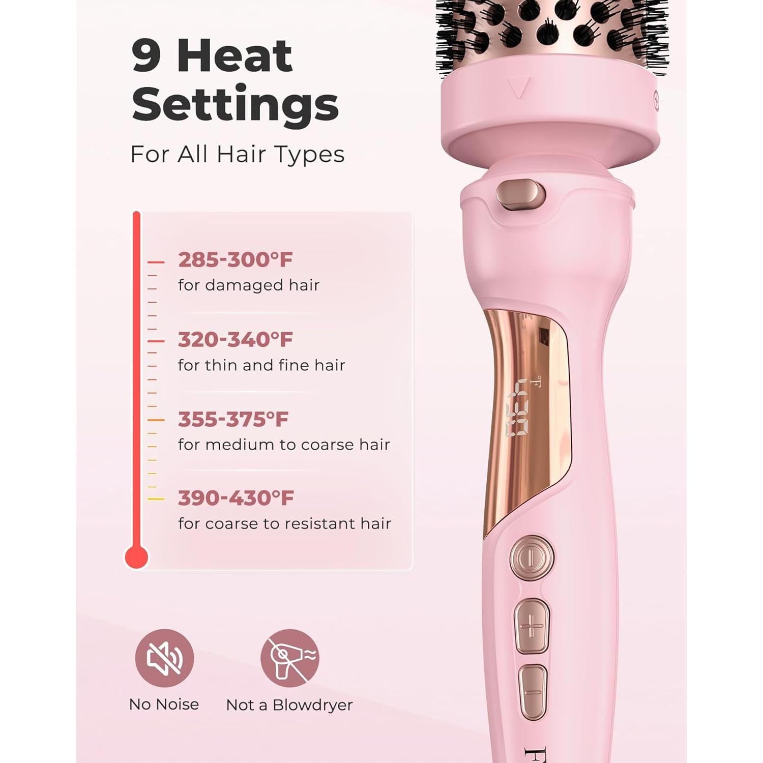 Juego de Cepillos Térmicos FARERY 3 en 1 con 3 Barriles