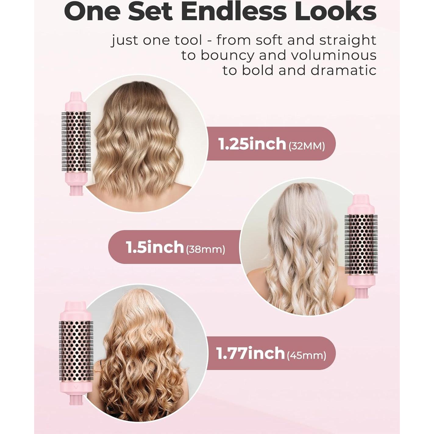 Juego de Cepillos Térmicos FARERY 3 en 1 con 3 Barriles