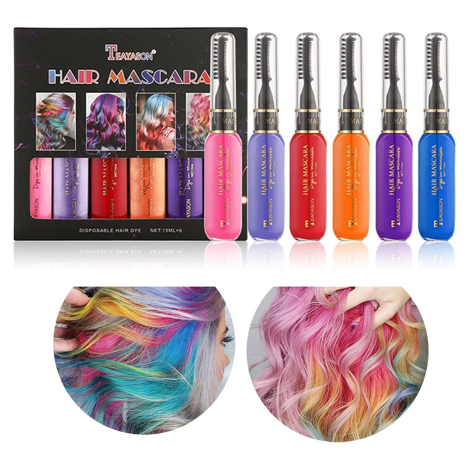 Tinte Temporal para Cabello Gireatick - 6 Colores Lavables