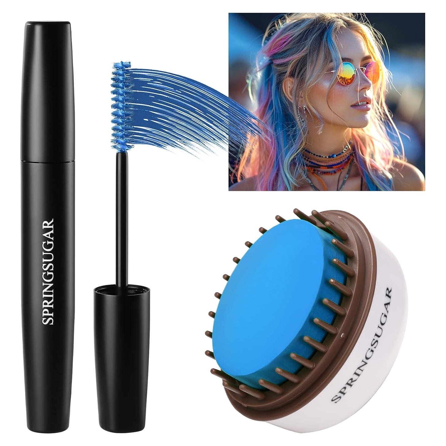 Tiza Temporal para Cabello SPRINGSUGAR Azul 12.29x16.89cm