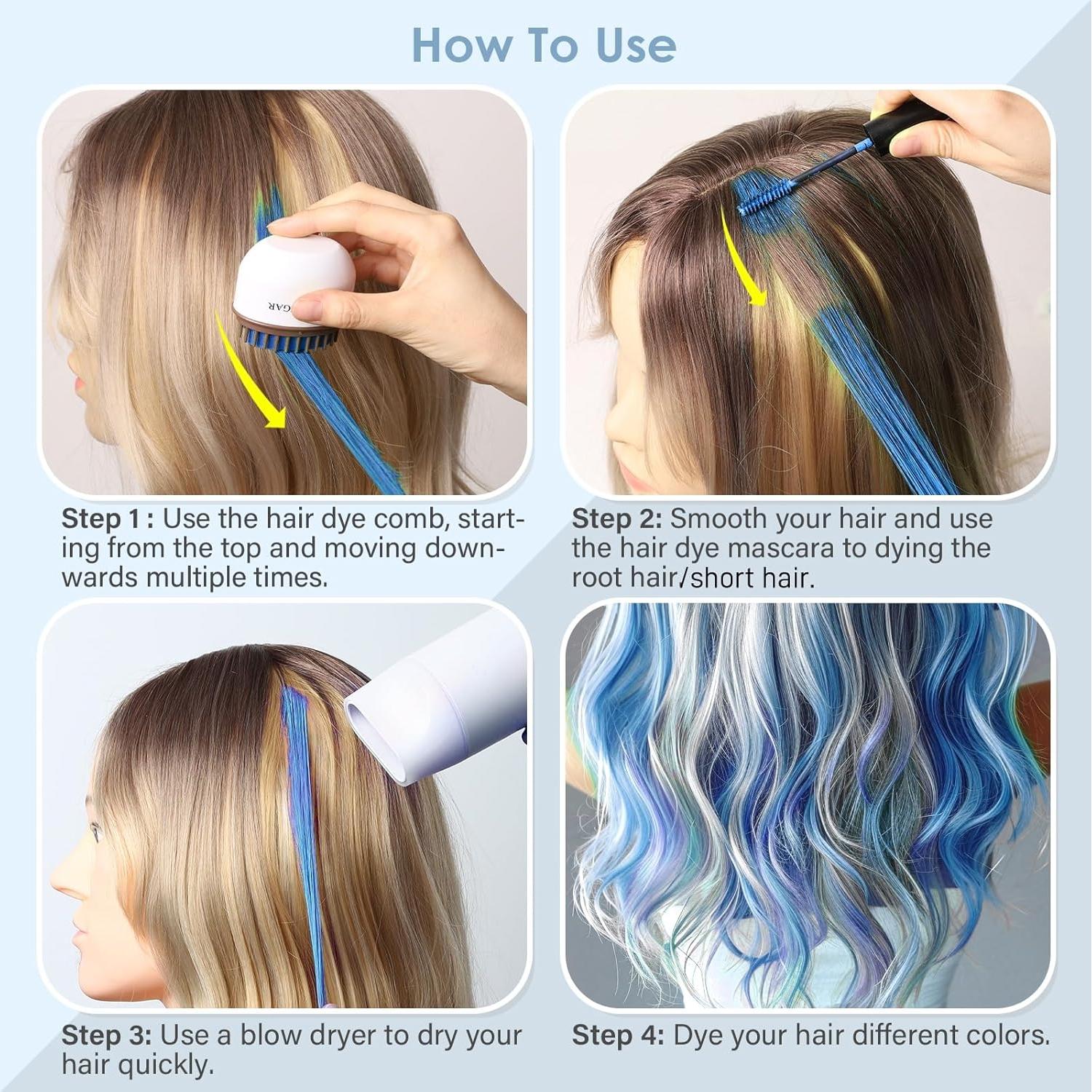 Tiza Temporal para Cabello SPRINGSUGAR Azul 12.29x16.89cm