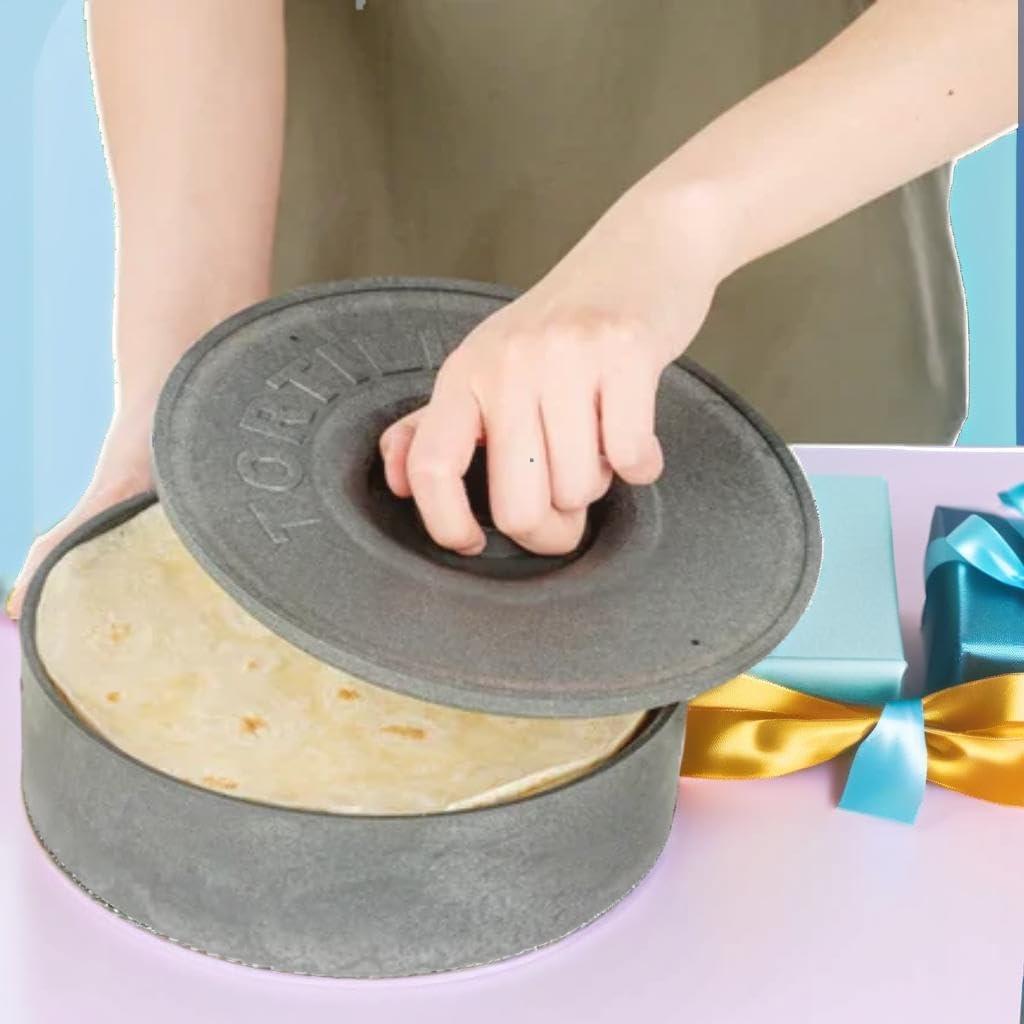 Juego de 2 Calentadores de Tortillas GEEX DEPOT 21.6 cm Gris