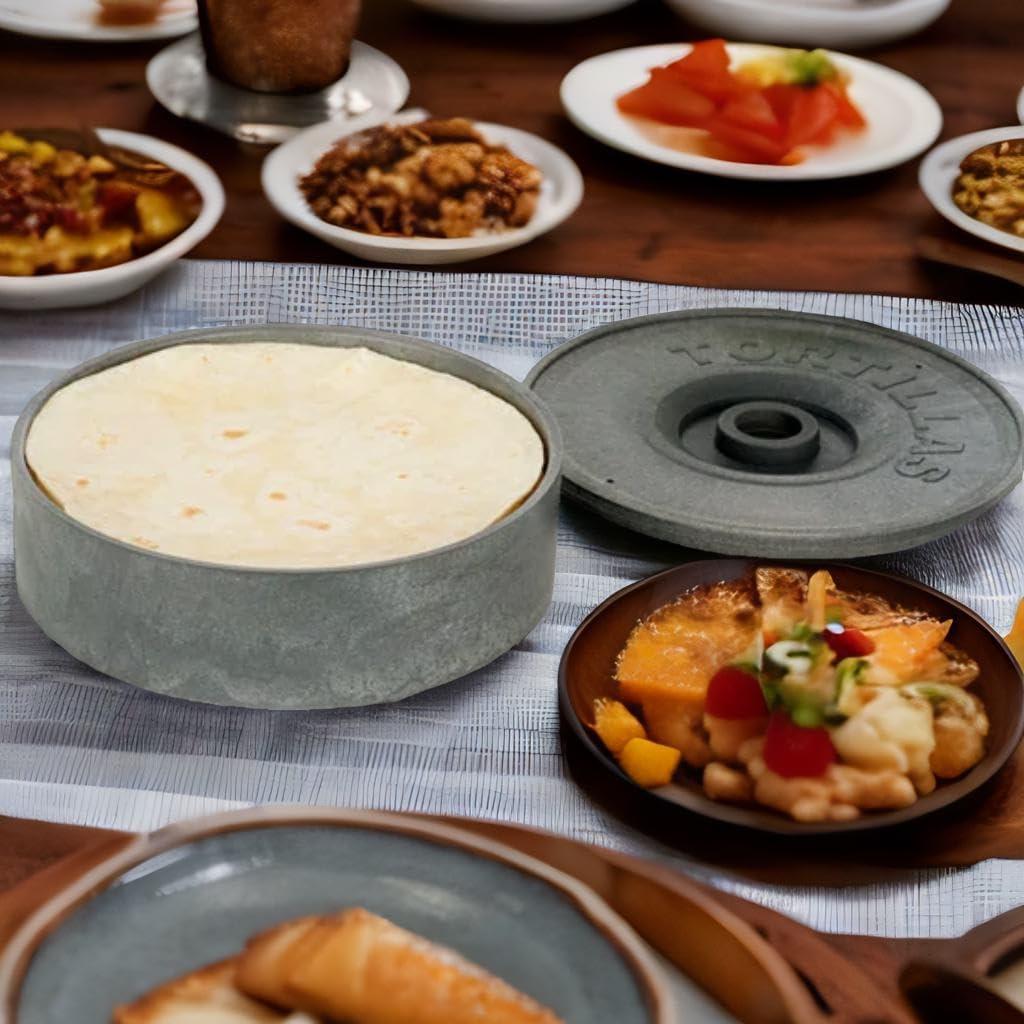 Juego de 2 Calentadores de Tortillas GEEX DEPOT 21.6 cm Gris