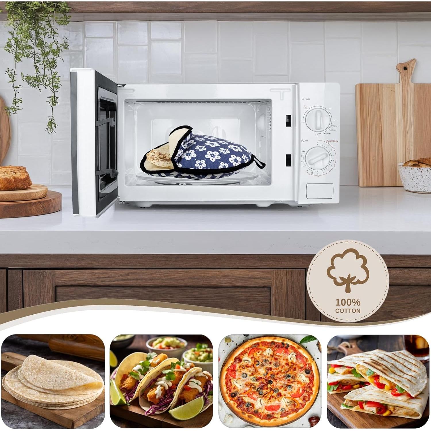 Calentador de Tortillas POKULAM 33 cm Aislado Microondas Algodón