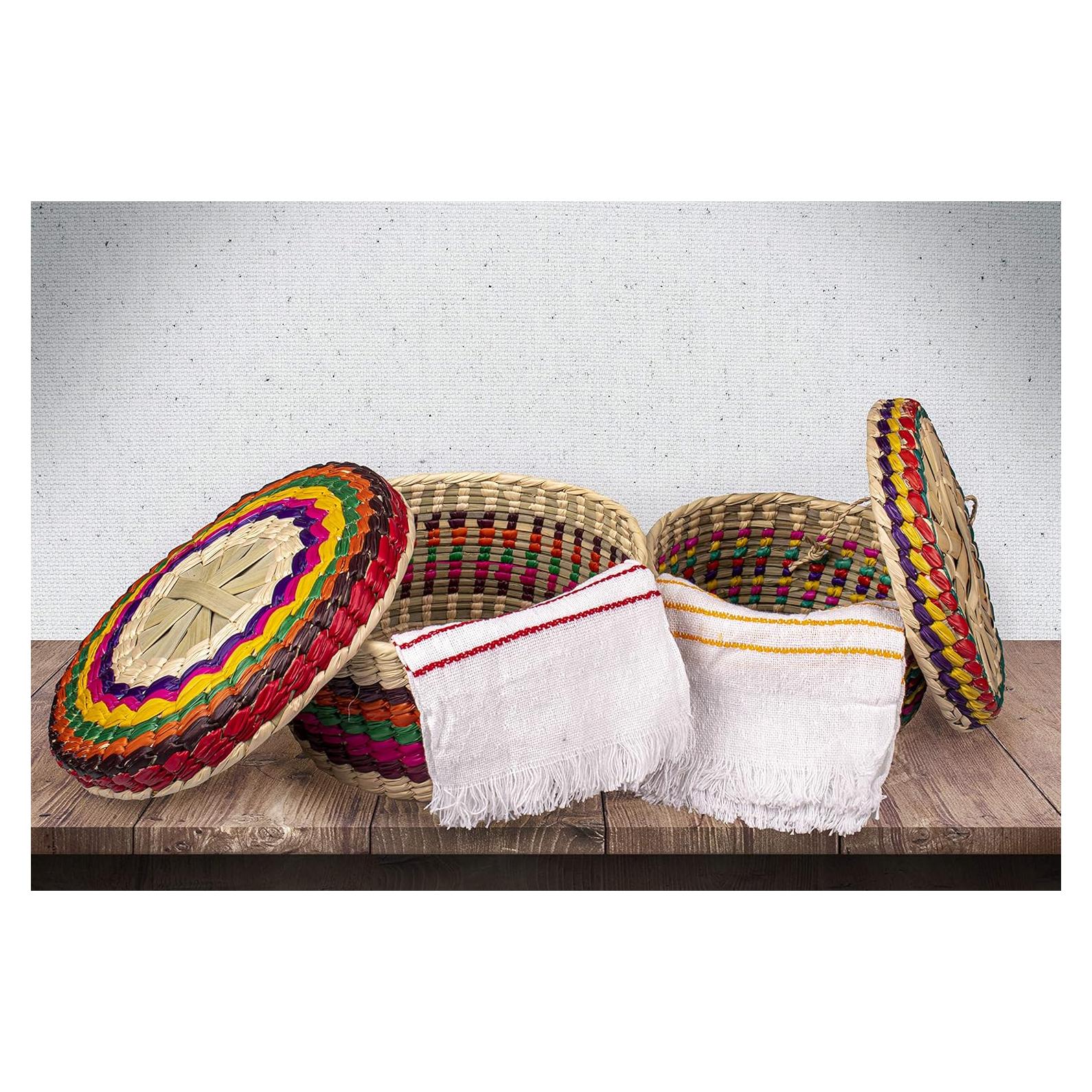 Juego de 2 Canastas de Tortilla Tejidas a Mano Threads West