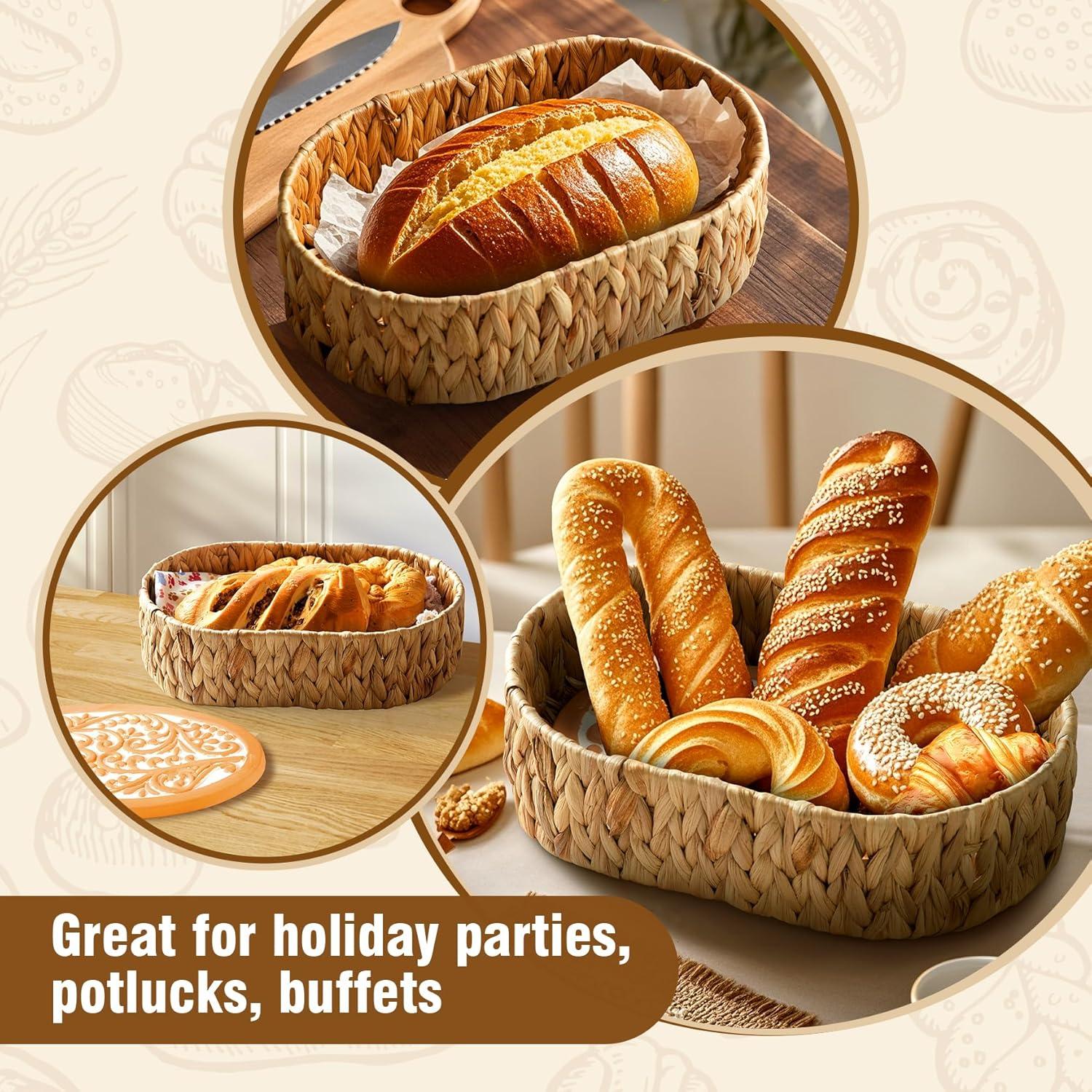 Cesta Calentadora de Pan RusicEss con Piedra de Terracota