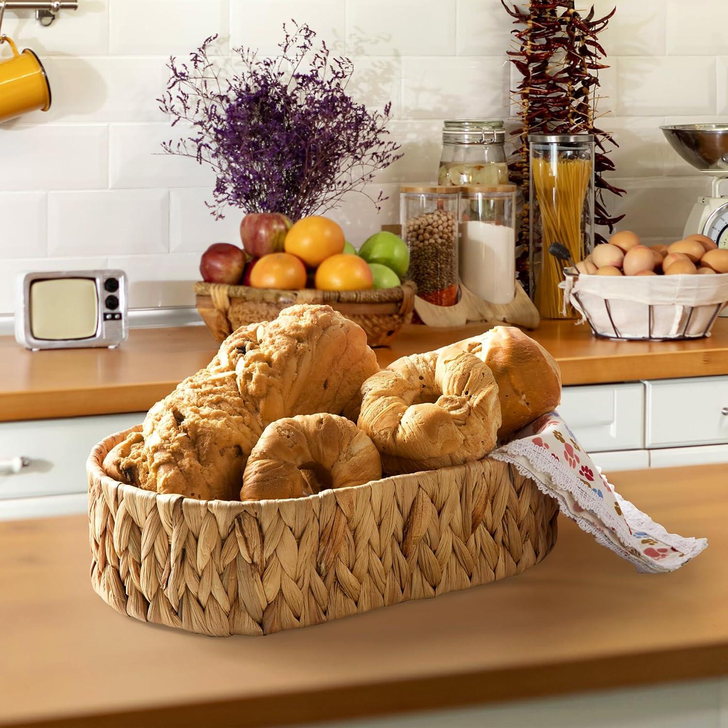 Cesta Calentadora de Pan RusicEss con Piedra de Terracota