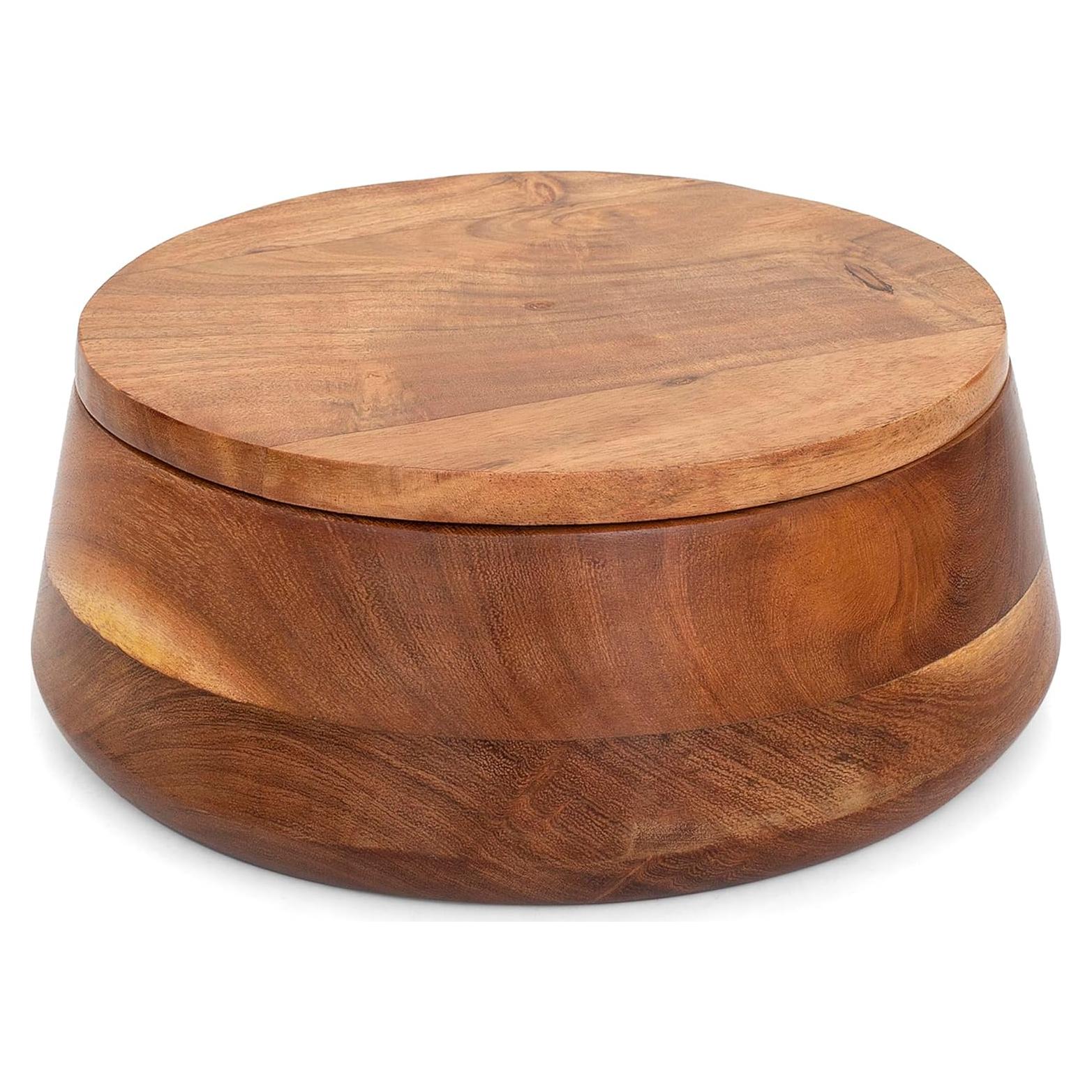 Cesta Calentadora de Tortillas de Madera El Gran Bazar Indio 22.9 cm