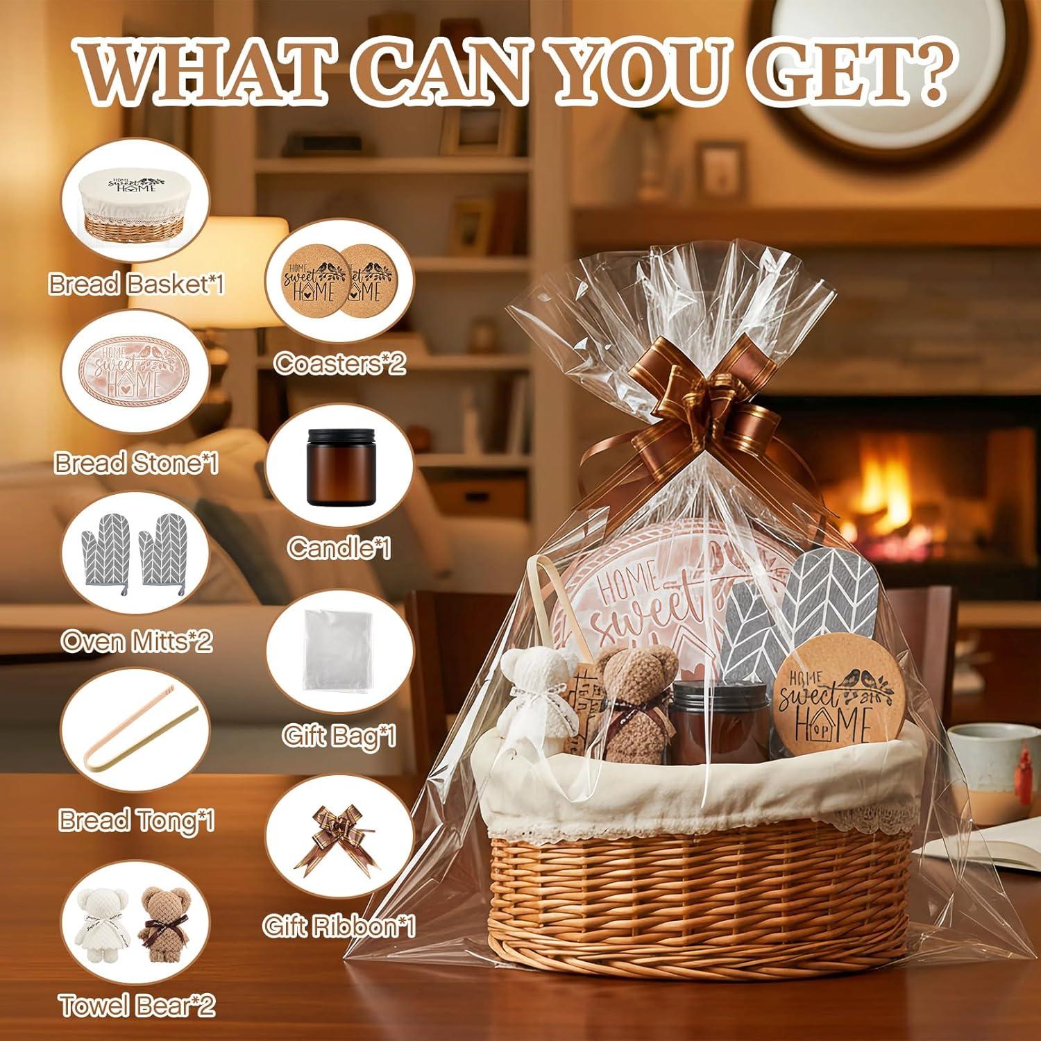 Cesta Calentadora de Pan Romooa con Piedra y Tapa 30x22 cm