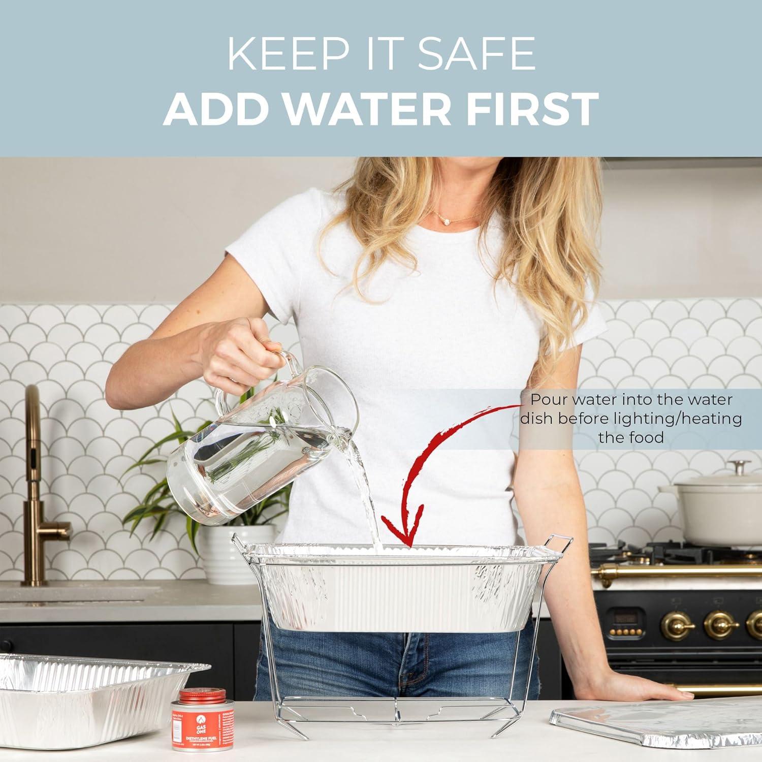 Juego de Platos de Chafing Desechables Alpha Living - 6 Piezas