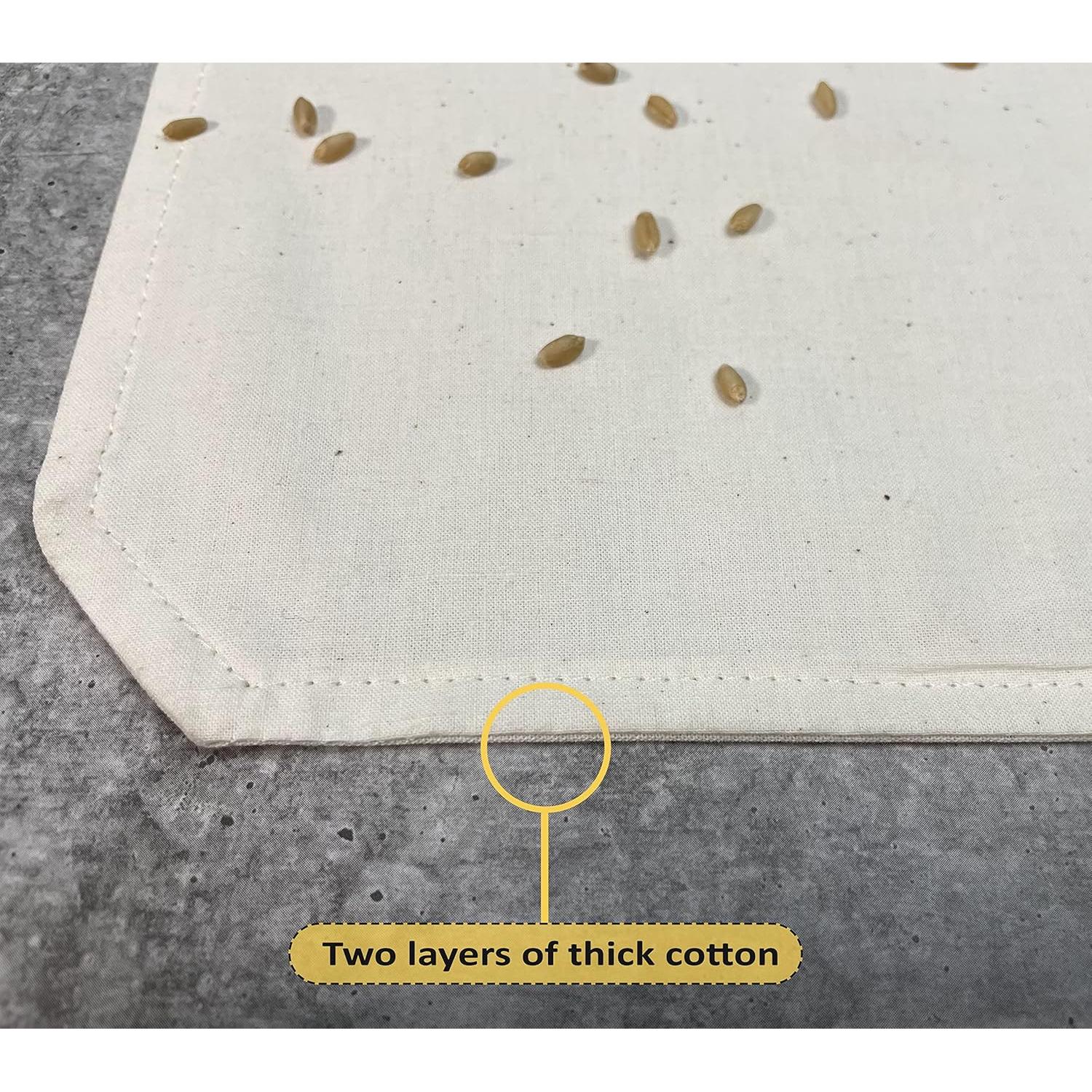 Envoltura de Tela de Algodón Doble Capa para Chapati 18x18cm