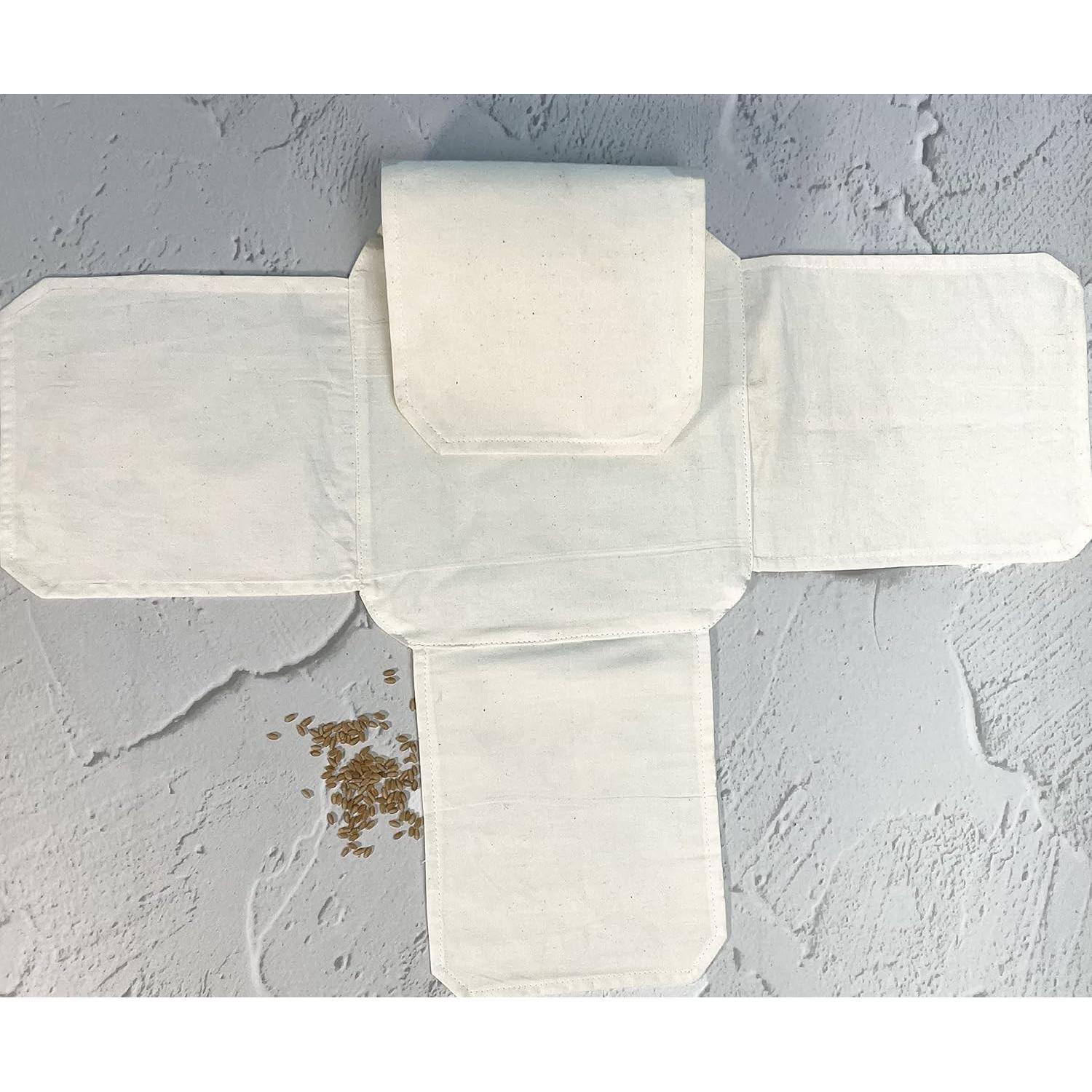 Envoltura de Tela de Algodón Doble Capa para Chapati 18x18cm