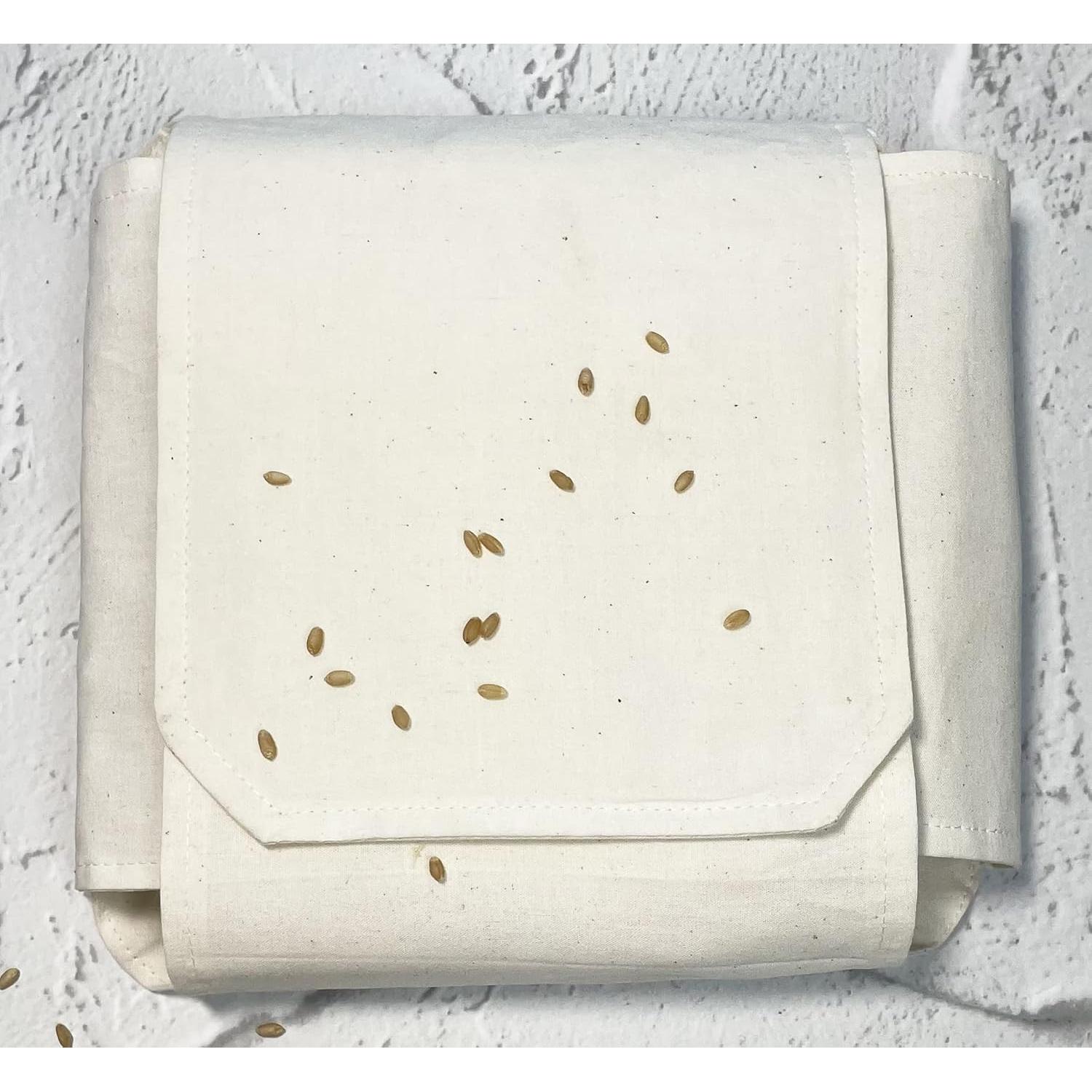 Envoltura de Tela de Algodón Doble Capa para Chapati 18x18cm