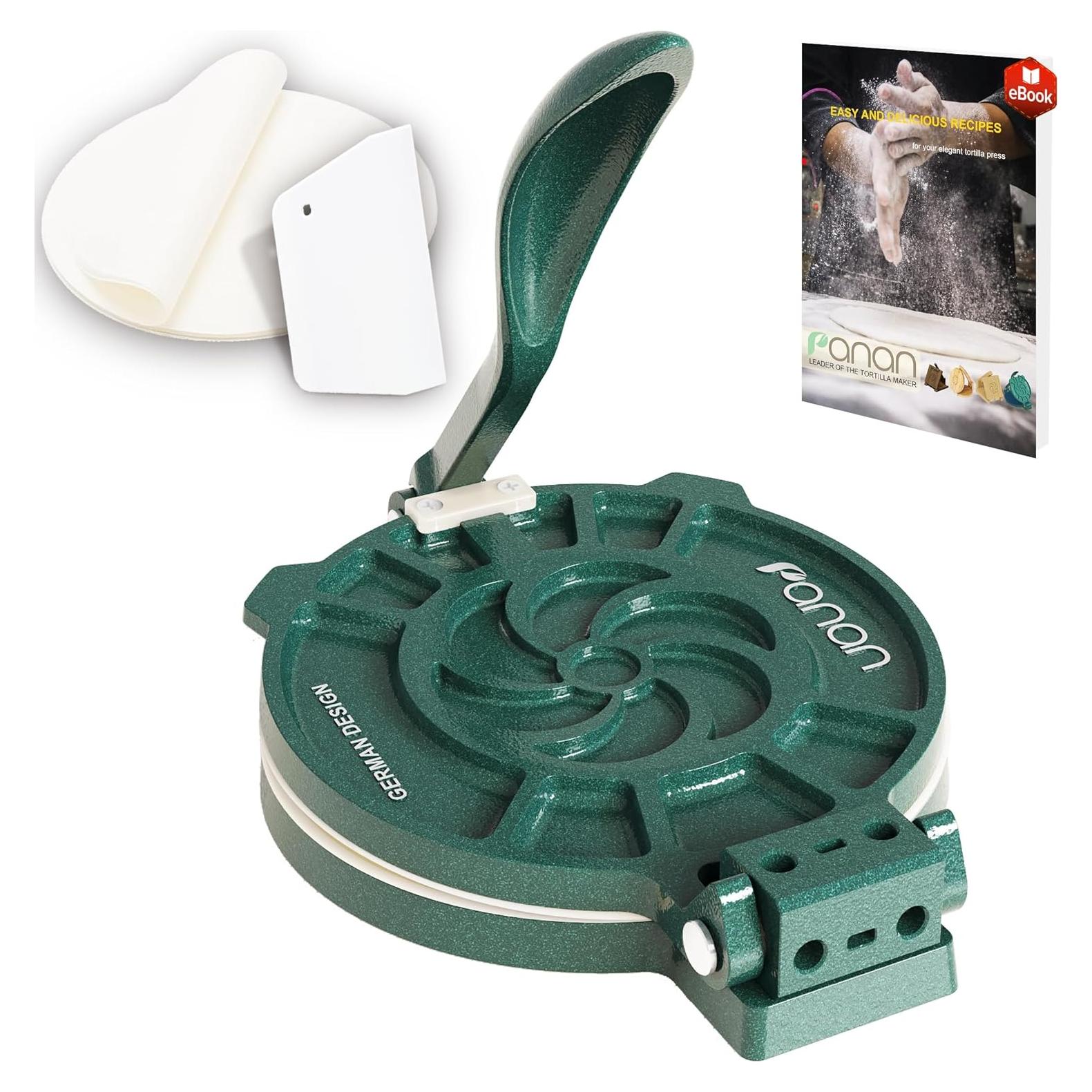 Prensa de Tortilla 20 cm Panan con Control de Grosor y Accesorios