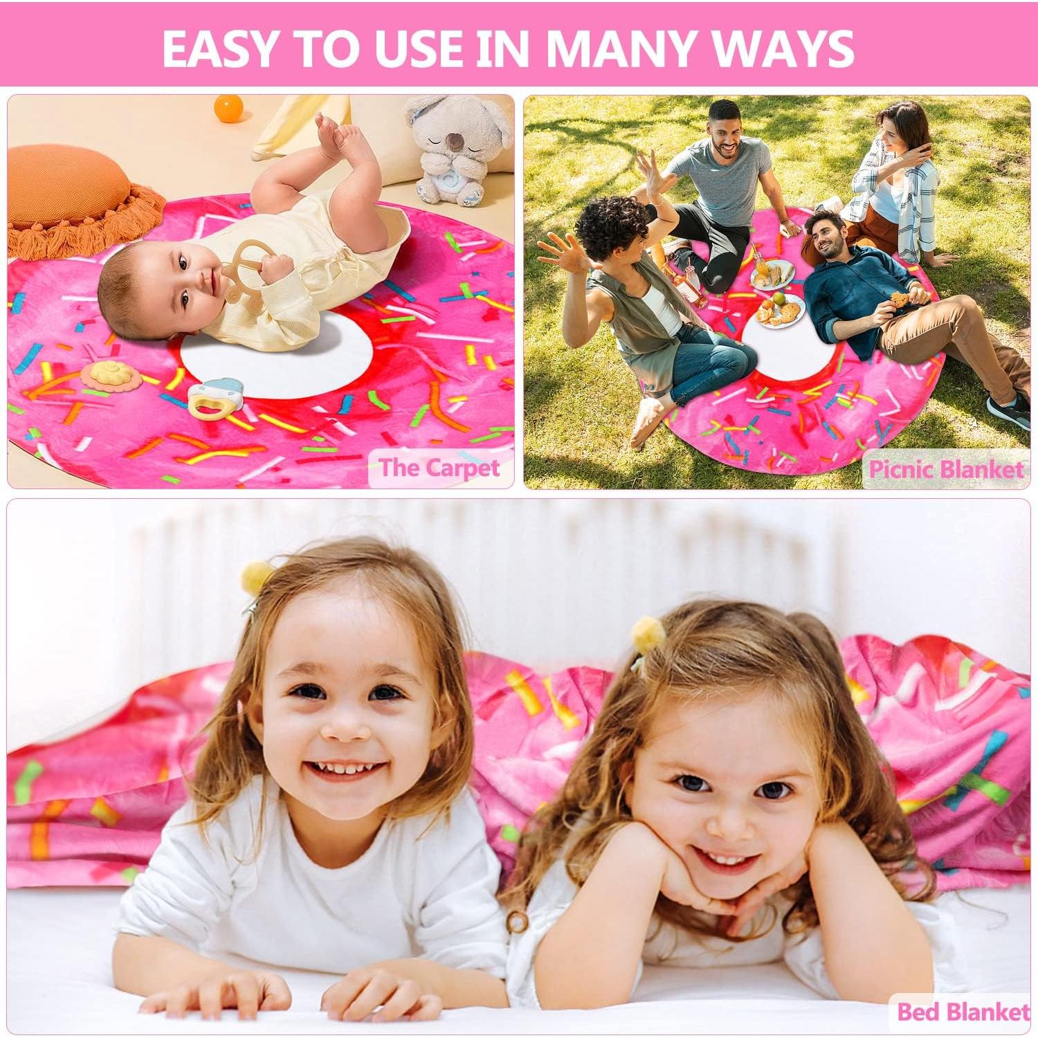 Manta Tortilla Doble Cara M&C Color Música 203.2 cm Rosa