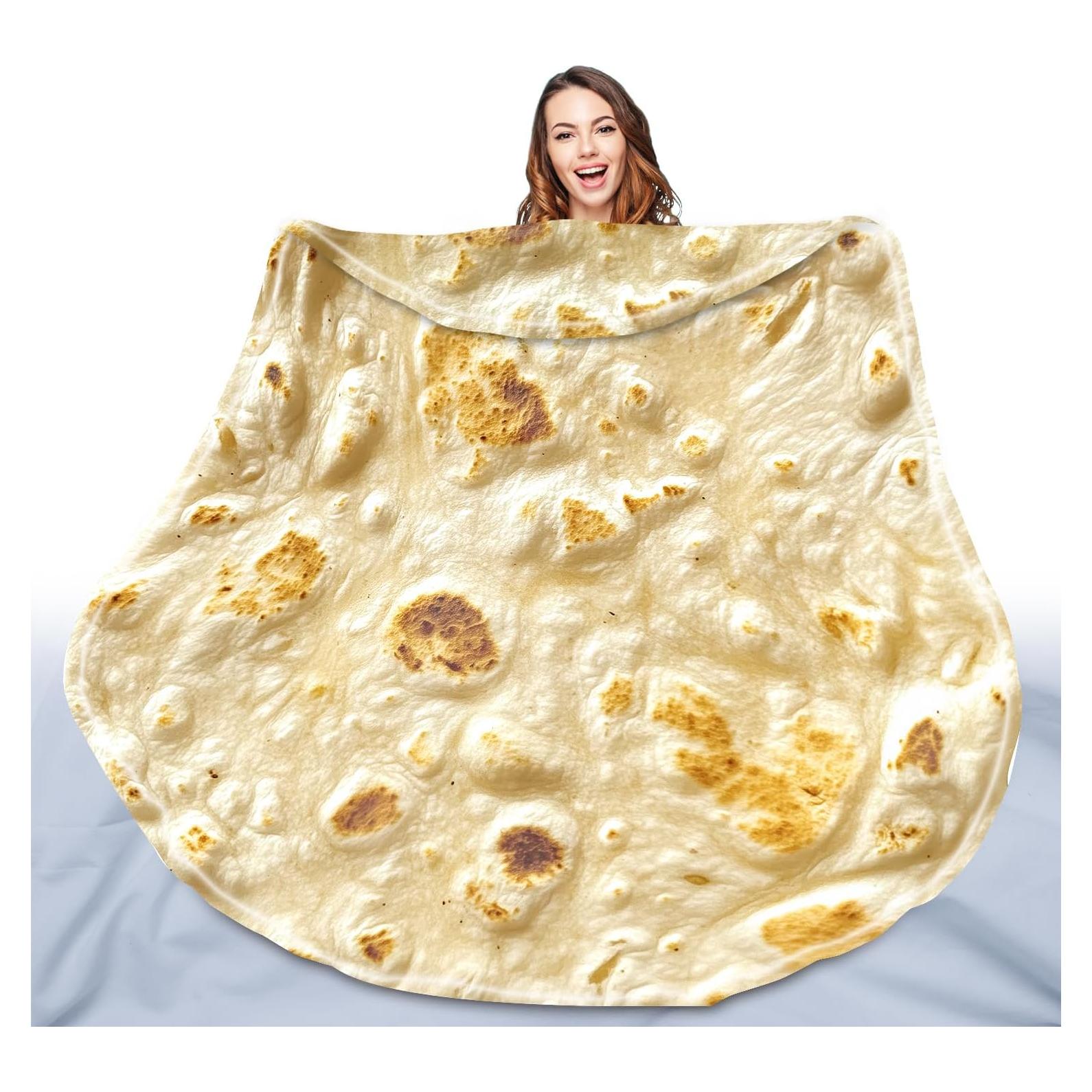 Manta de Tortilla QiyI 72" (183cm) Doble Cara Franela Suave