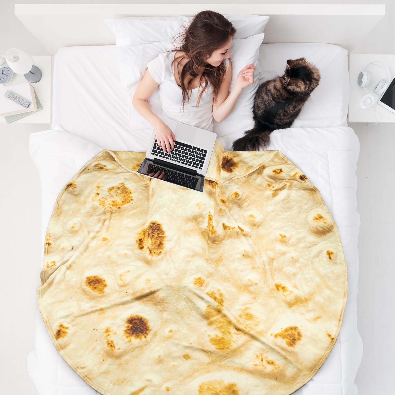 Manta de Tortilla QiyI 72" (183cm) Doble Cara Franela Suave