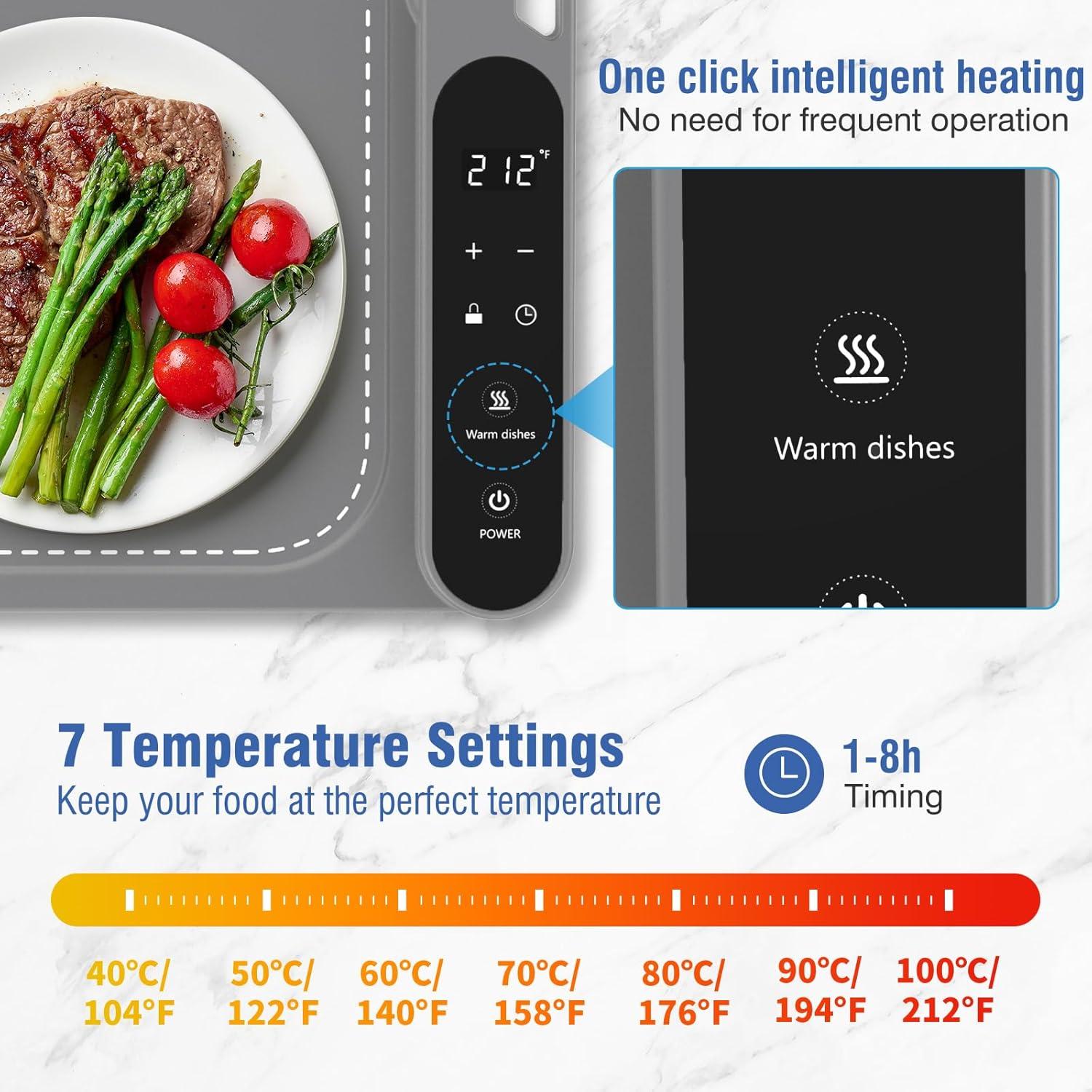 Almohadilla Calentadora Eléctrica SOYLVAY 80.3x38.1 cm Gris
