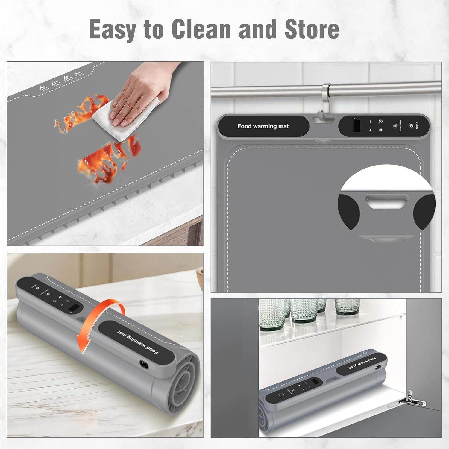 Almohadilla Calentadora Eléctrica SOYLVAY 80.3x38.1 cm Gris