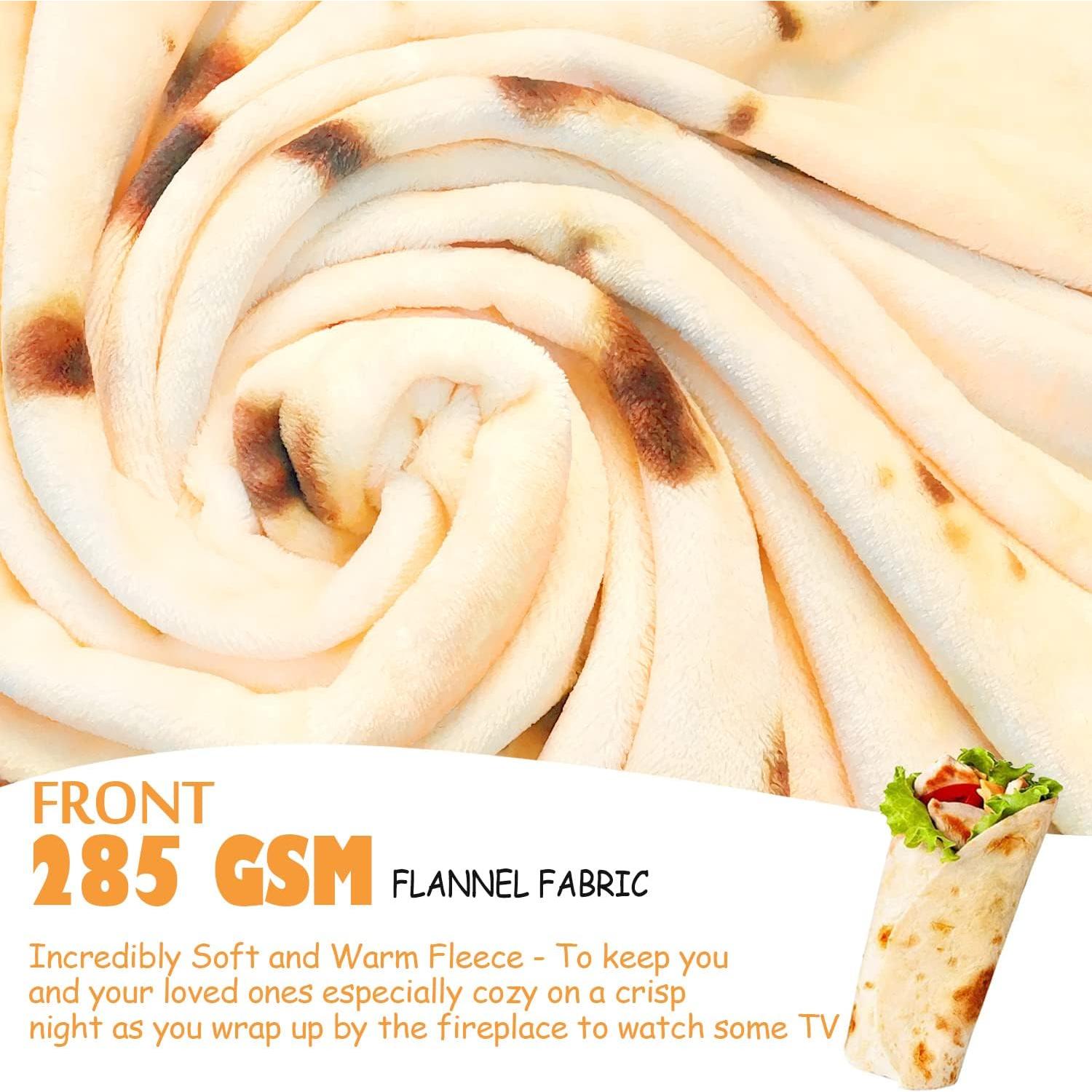 Manta de Tortilla Burrito Hatisan 180 cm Franela Suave