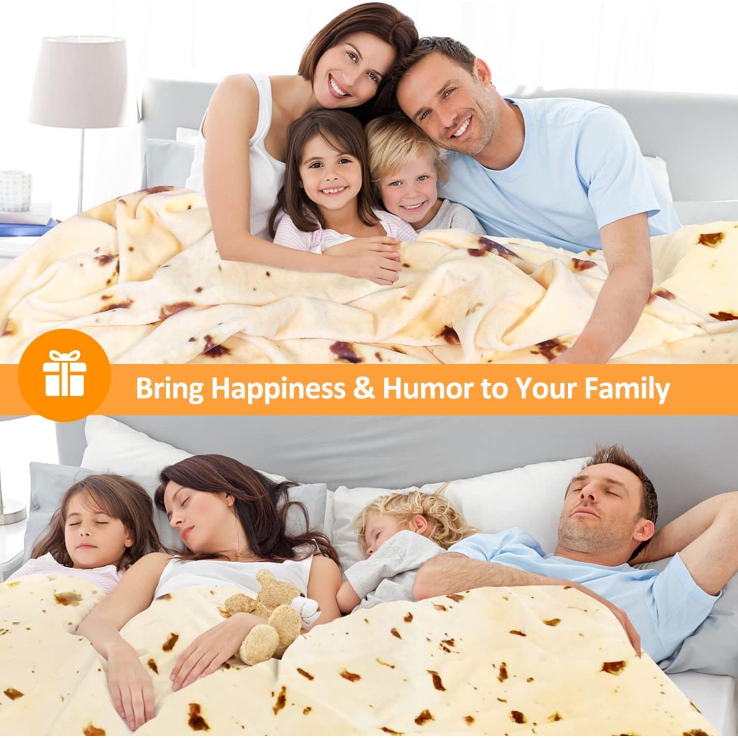 Manta de Tortilla Burrito Hatisan 180 cm Franela Suave