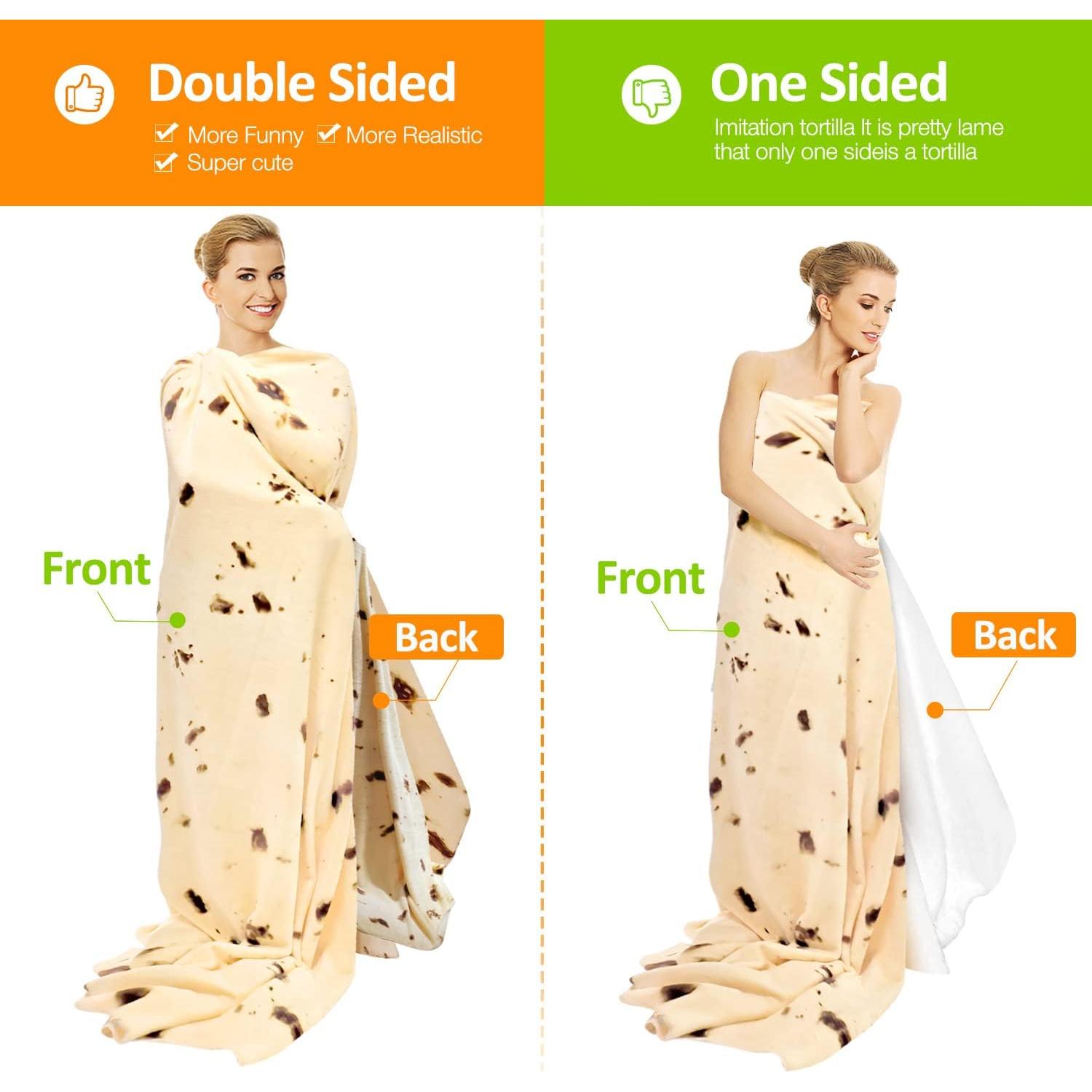 Manta de Tortilla Burrito Hatisan 180 cm Franela Suave