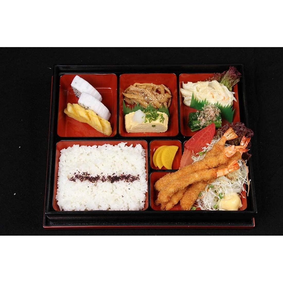 Caja Bento JapanBargain 1594 6 Compartimentos Plástico Laca 29.85x24.13cm