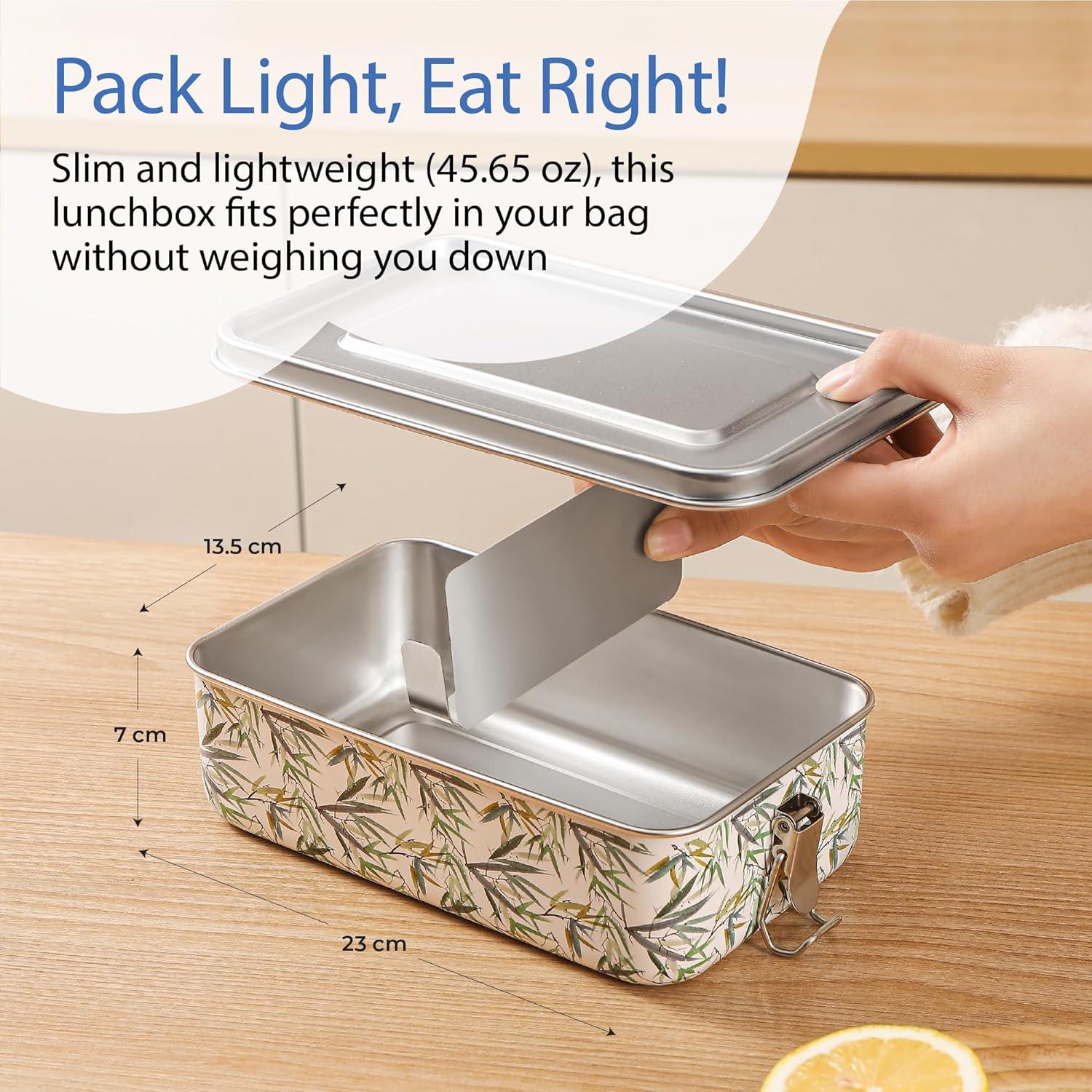 Caja Bento Chef's Path 1.36L Acero Inoxidable con Divisores