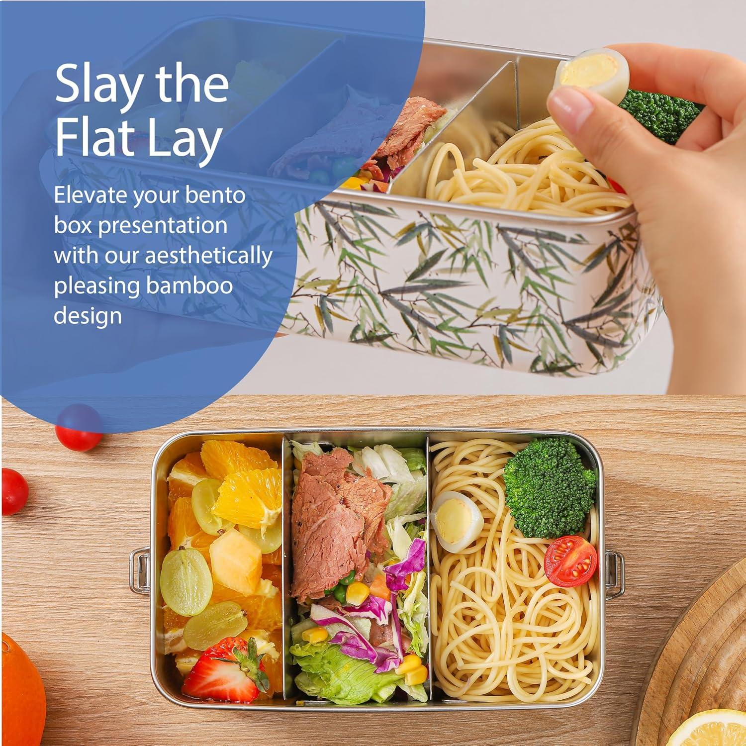 Caja Bento Chef's Path 1.36L Acero Inoxidable con Divisores