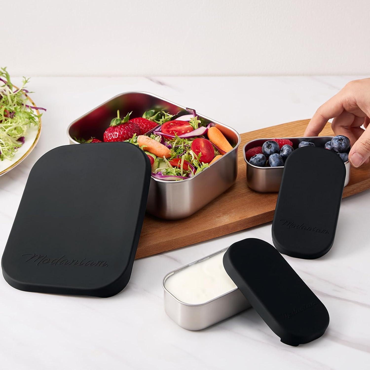 Contenedor de Almuerzo de Acero Inoxidable Modaniam 3 Compartimentos