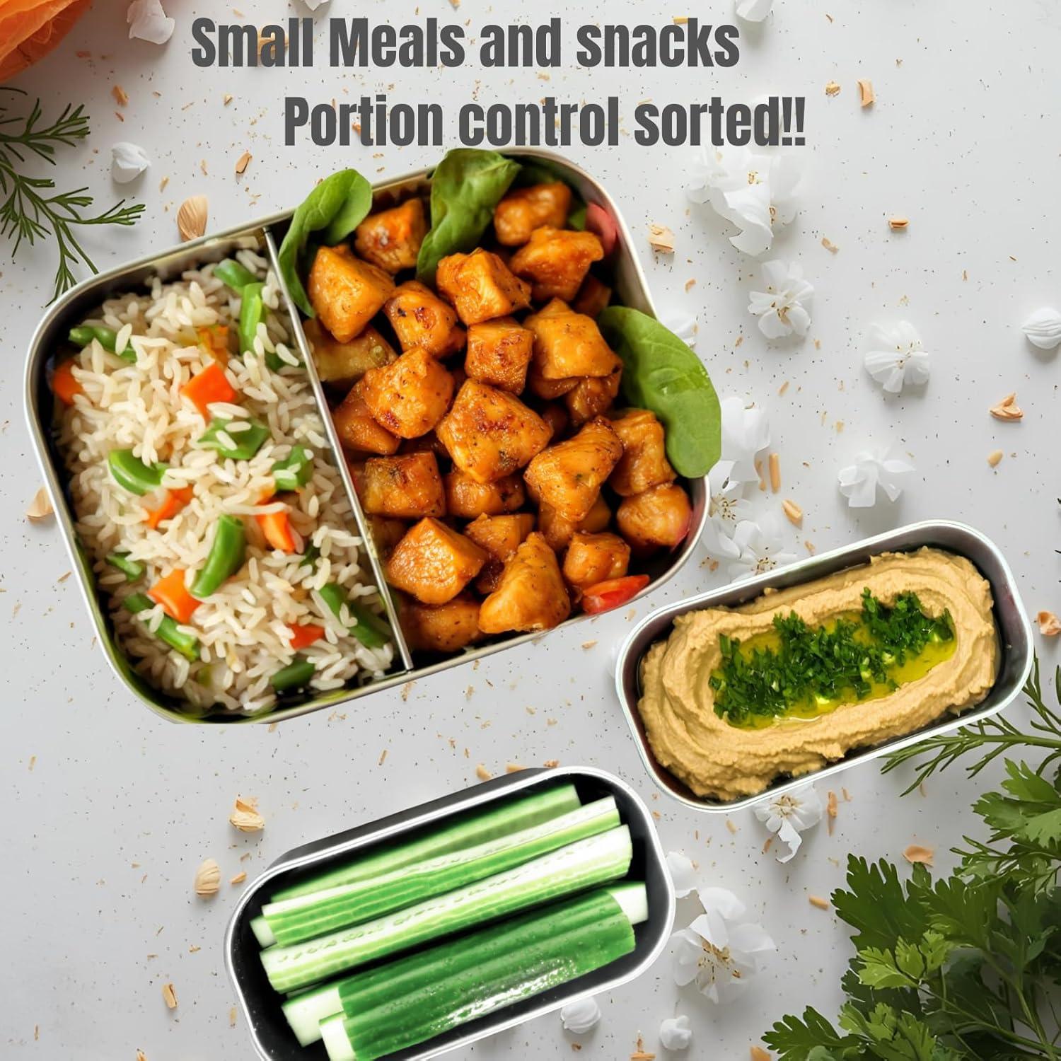 Contenedor de Almuerzo de Acero Inoxidable Modaniam 3 Compartimentos