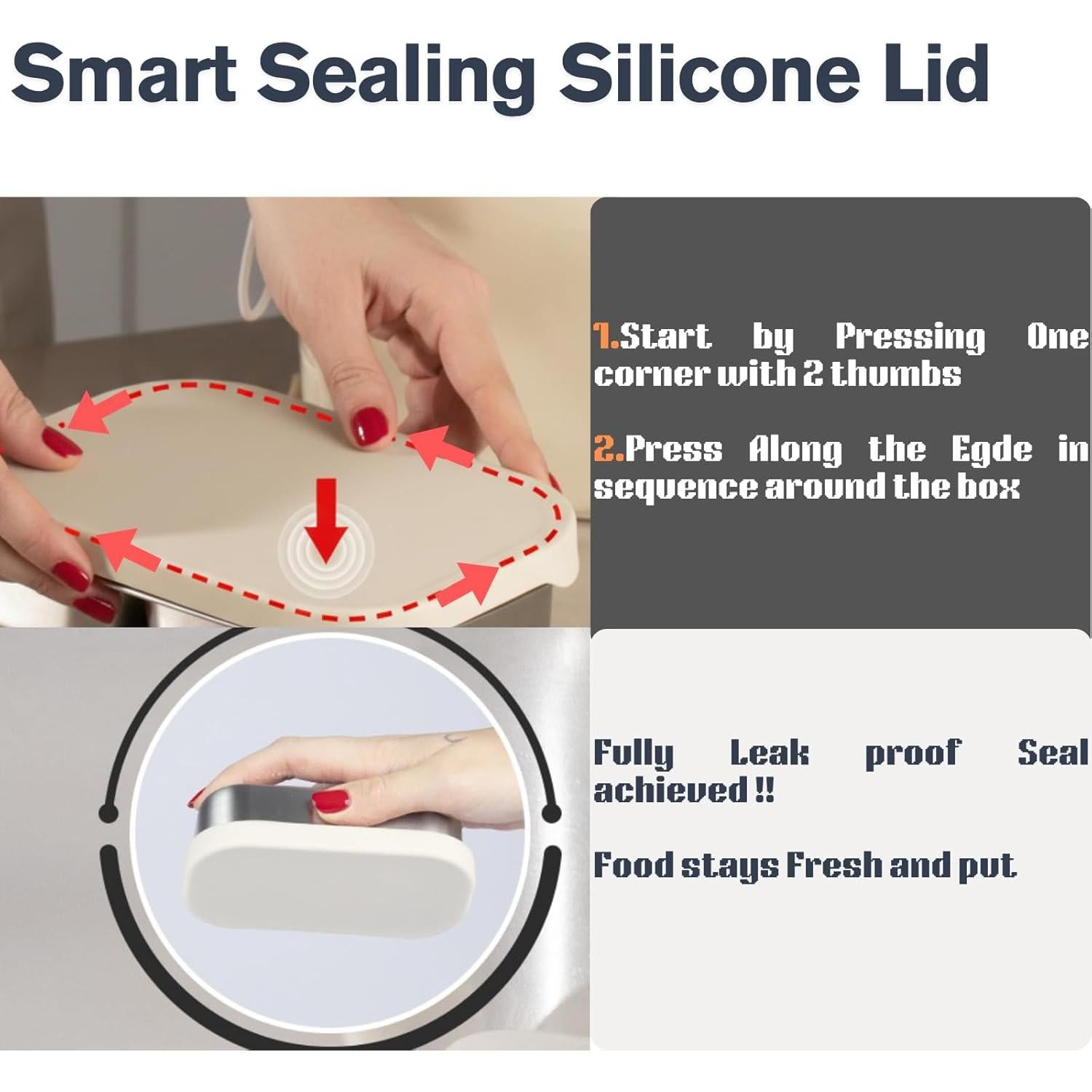 Contenedor de Almuerzo de Acero Inoxidable Modaniam 3 Compartimentos