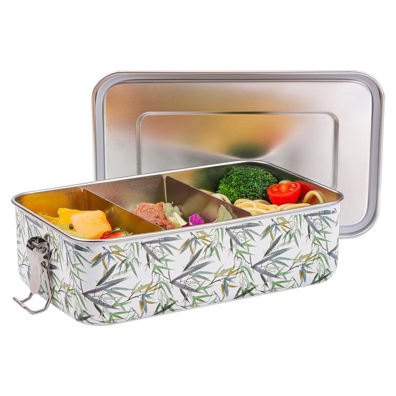 Caja Bento Chef's Path 1.35L con tapa de silicona y divisores