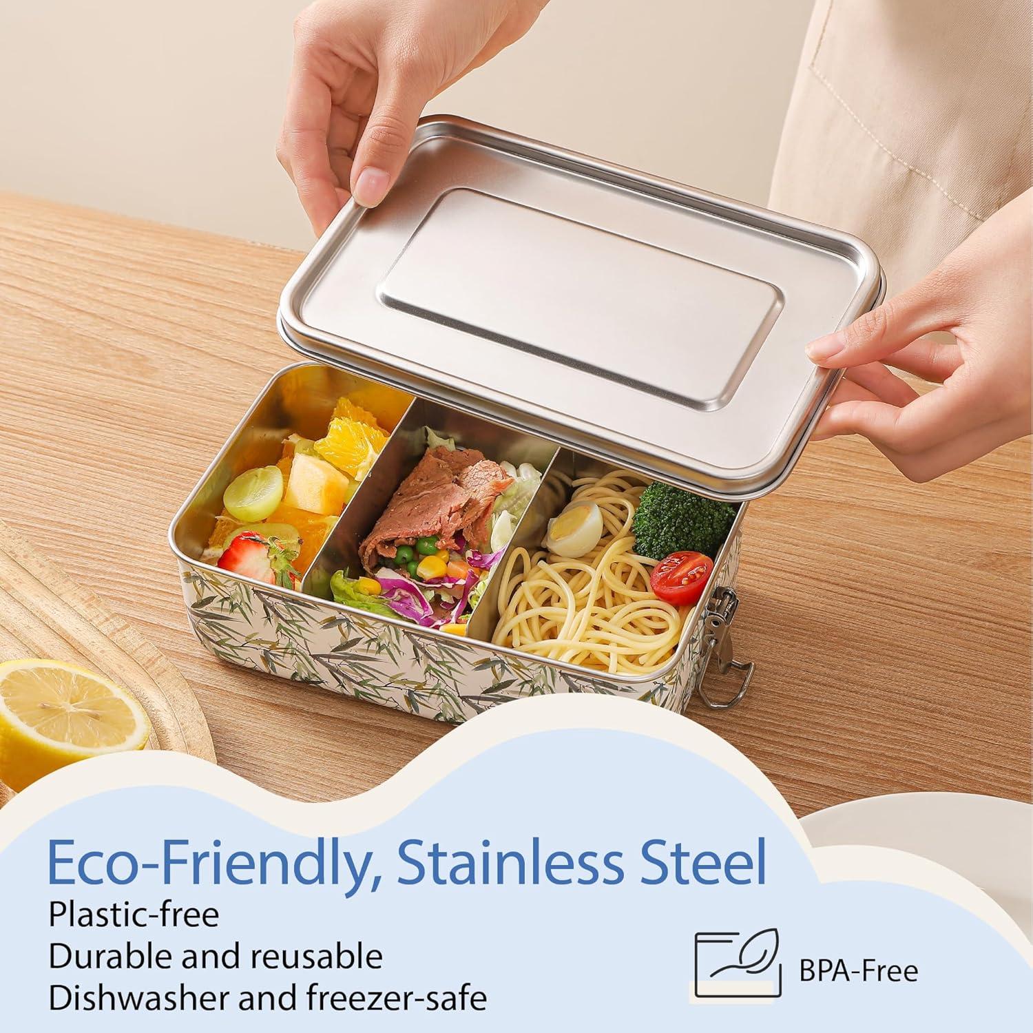 Caja Bento Chef's Path 1.35L con tapa de silicona y divisores