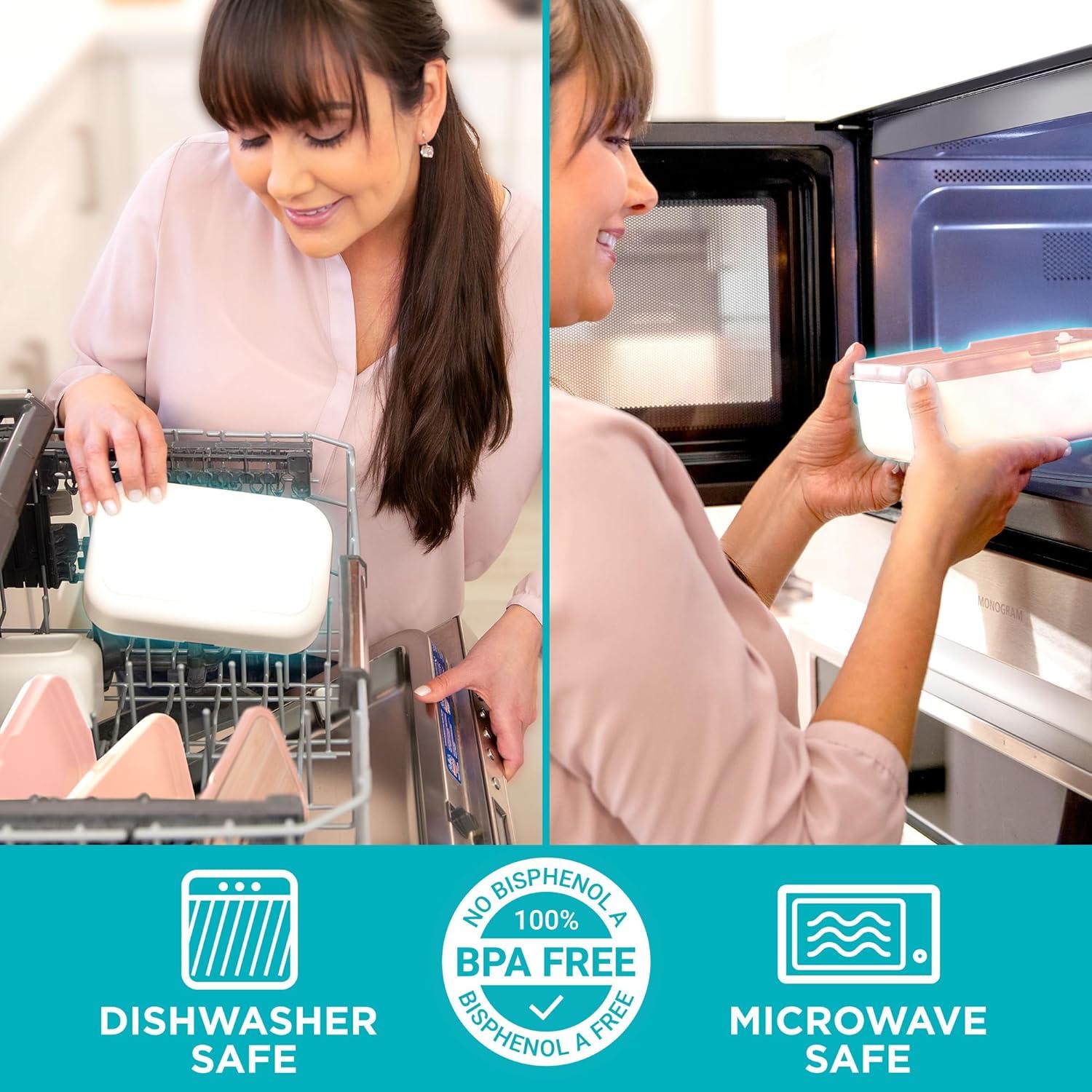 Caja Bento Doble KARRICO Rosa Polvoriento 2.0L A Prueba de Fugas