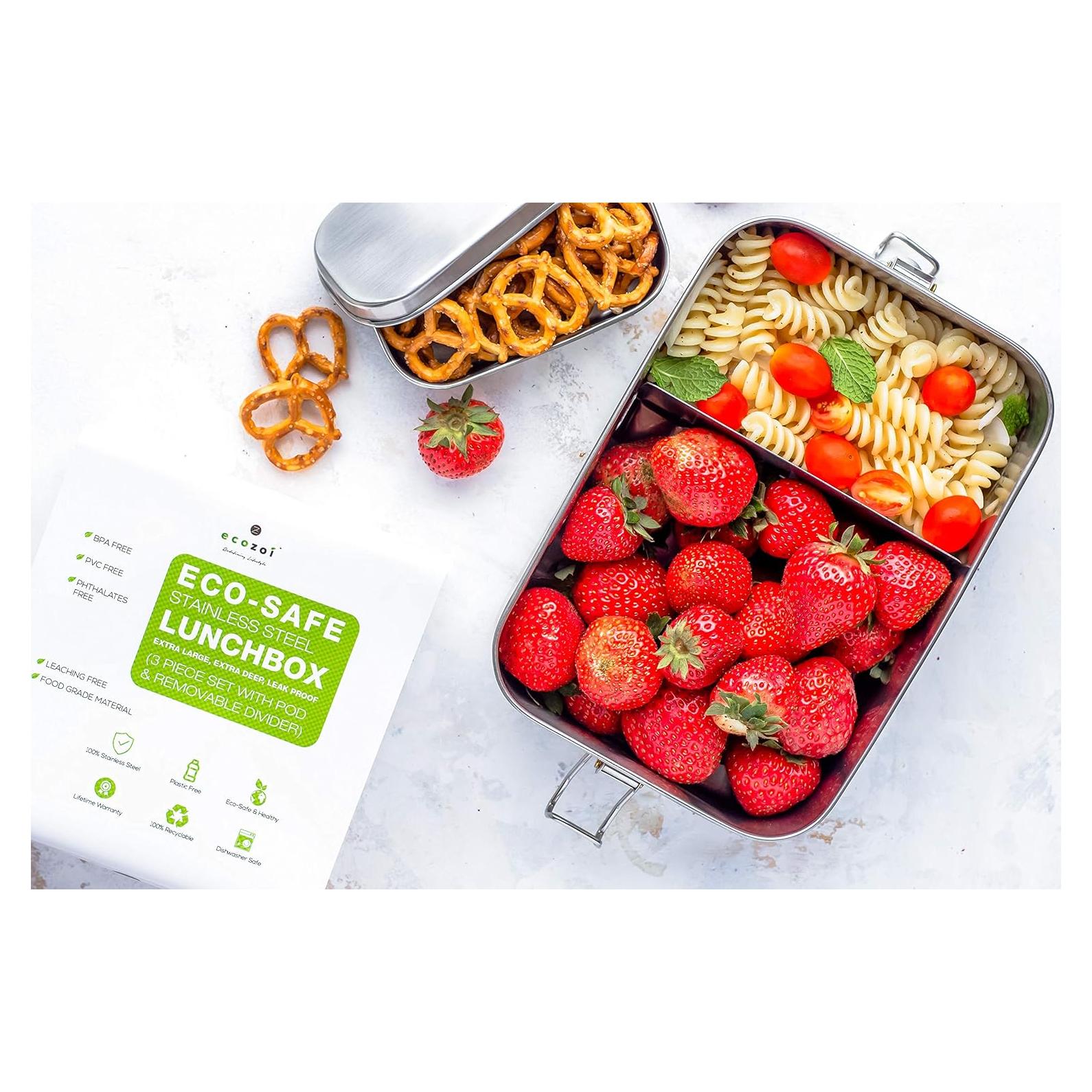 Caja de Almuerzo Ecológica Ecozoi de Acero Inoxidable 1.42L