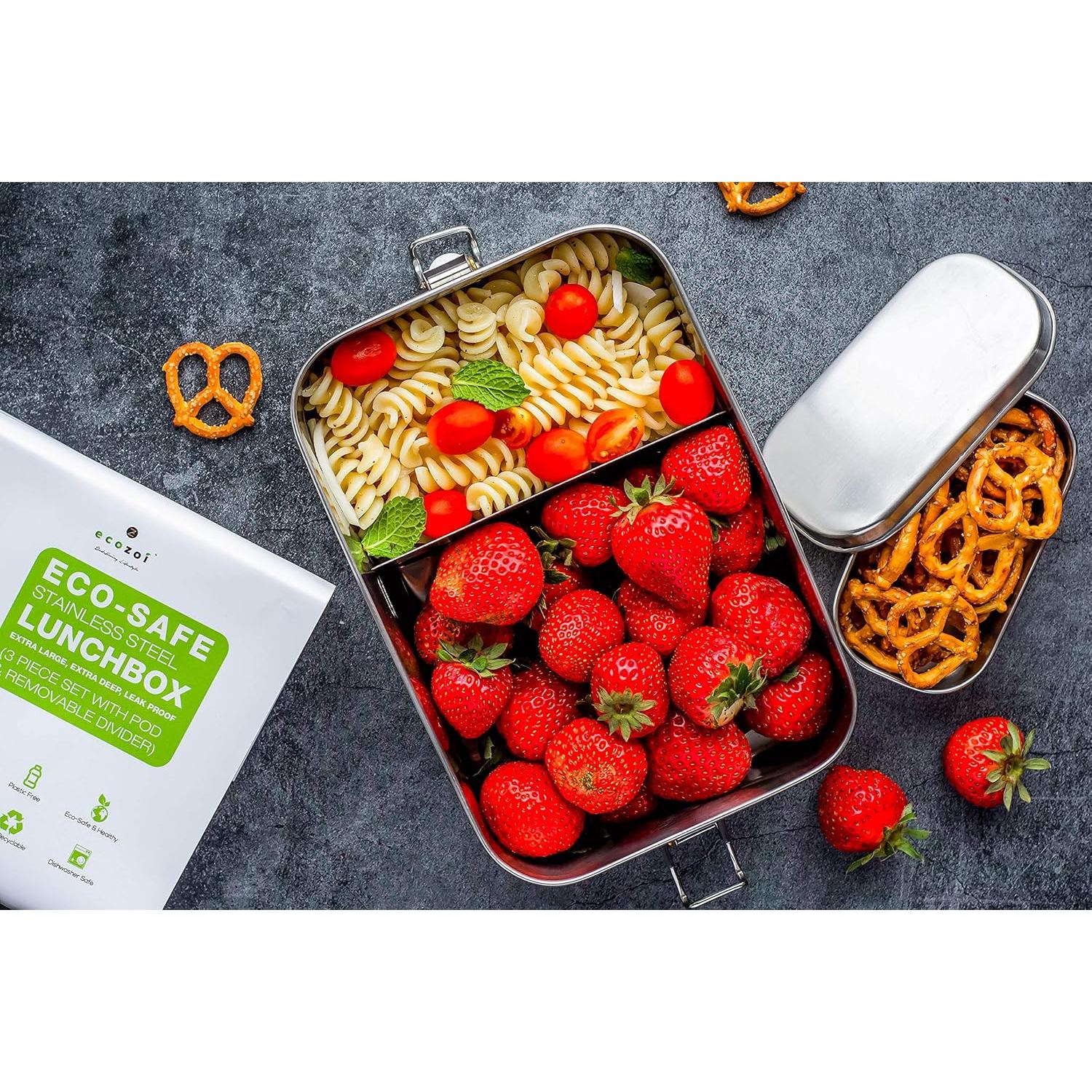 Caja de Almuerzo Ecológica Ecozoi de Acero Inoxidable 1.42L