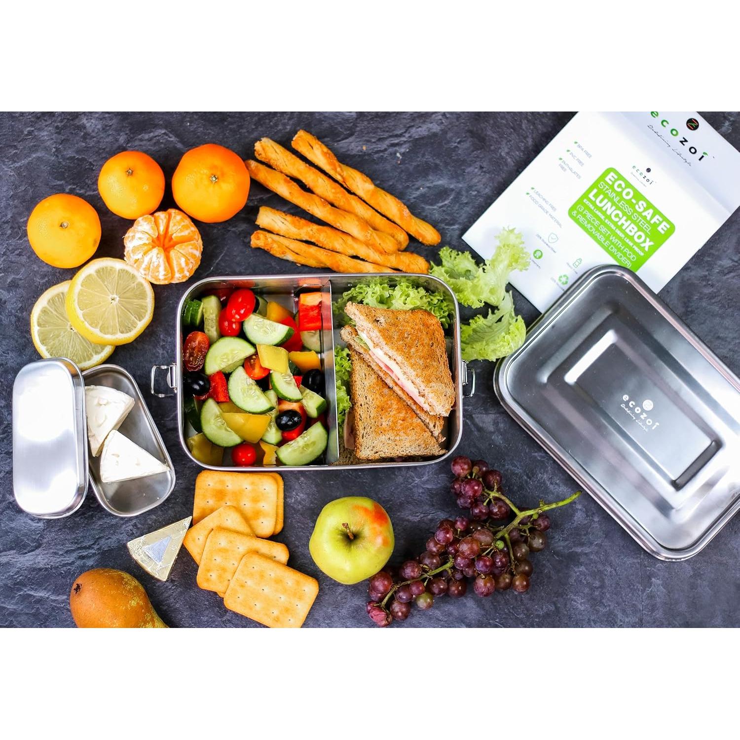 Caja de Almuerzo Ecológica Ecozoi de Acero Inoxidable 1.42L